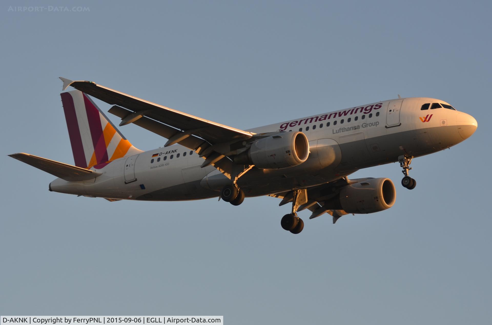 D-AKNK, 1999 Airbus A319-112 C/N 1077, Germanwings A319