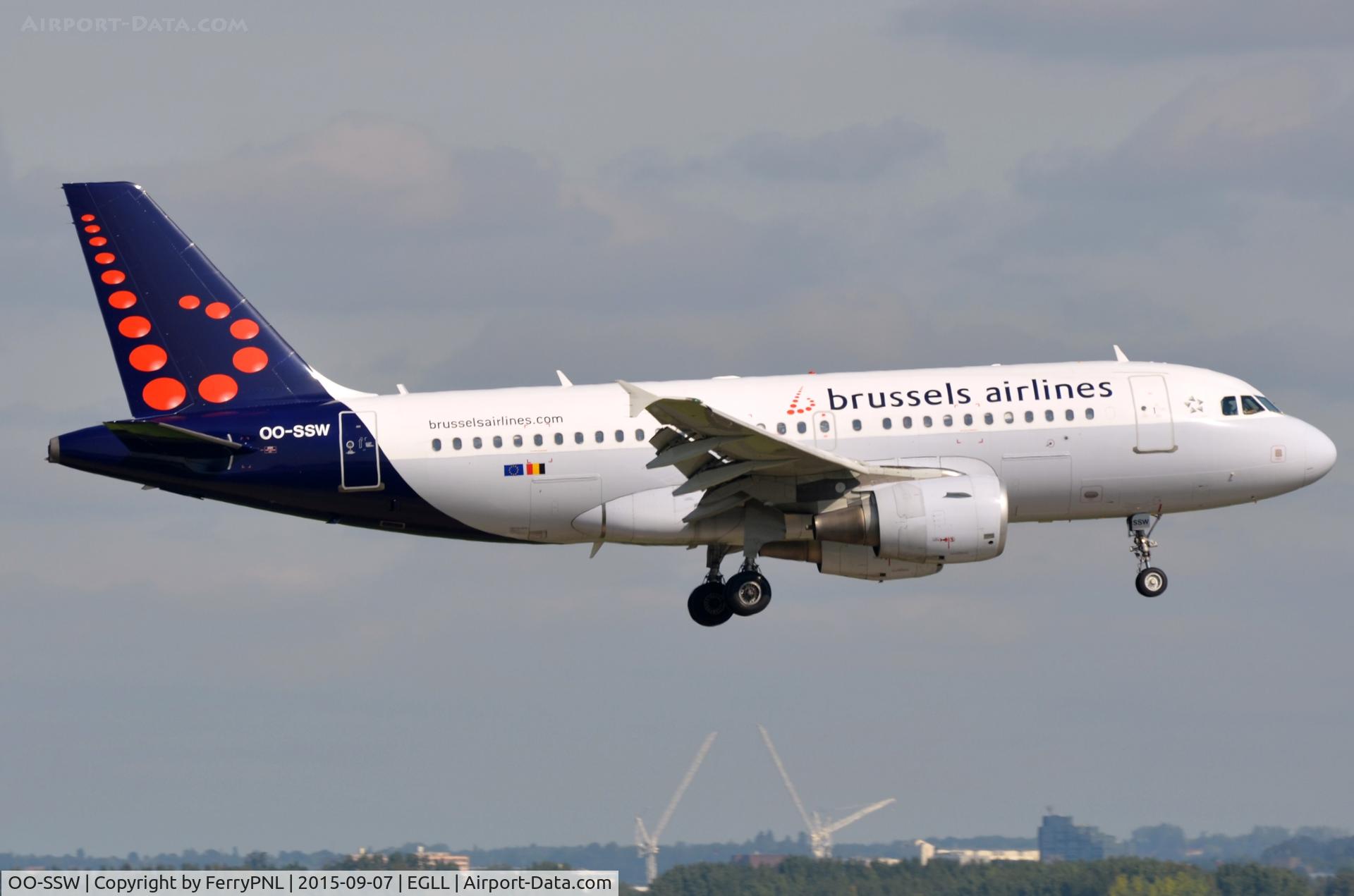 OO-SSW, 2007 Airbus A319-111 C/N 3255, Brussels A319