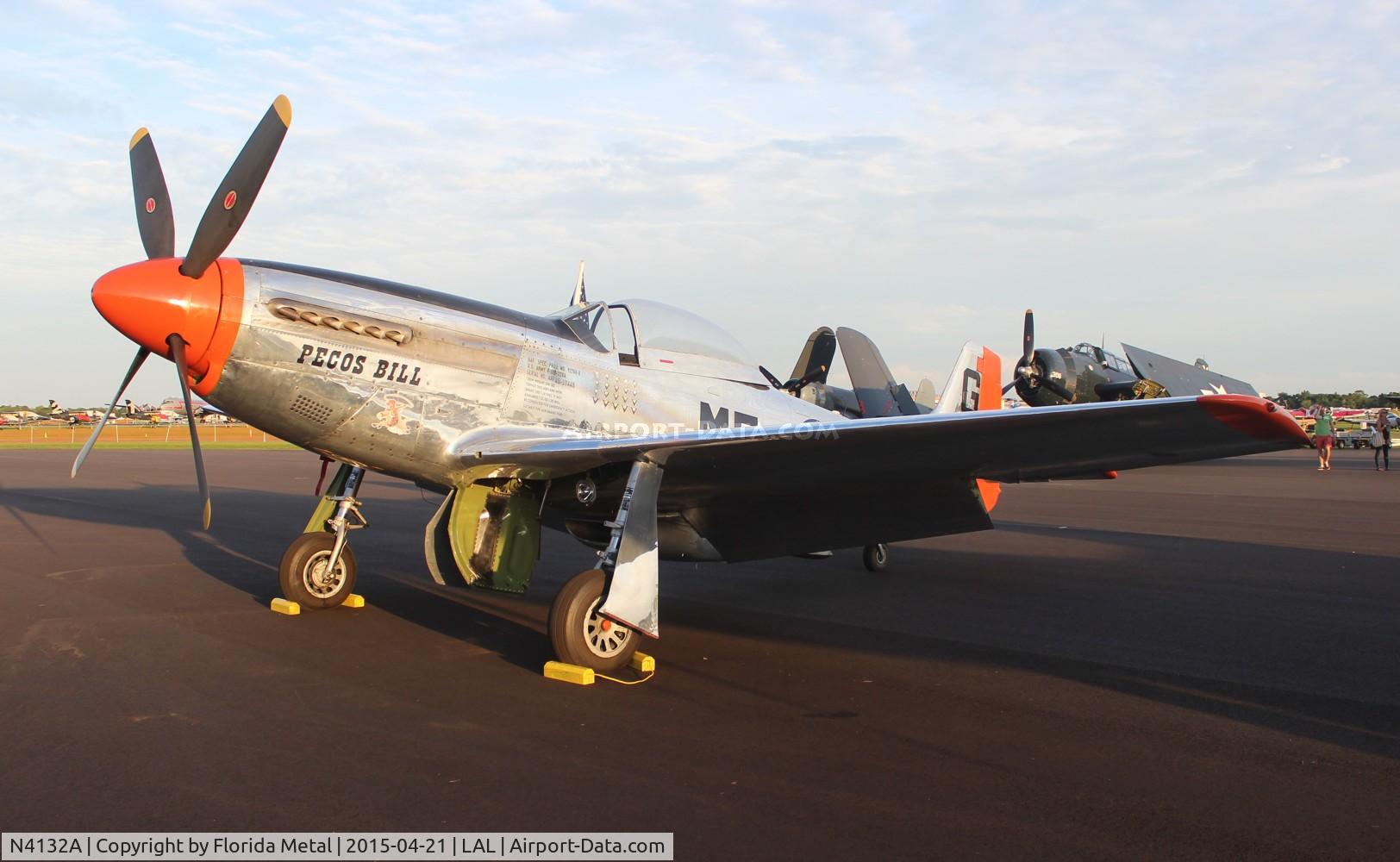 N4132A, 1944 North American P-51D Mustang C/N 122-40985, Pecos Bill P-51D