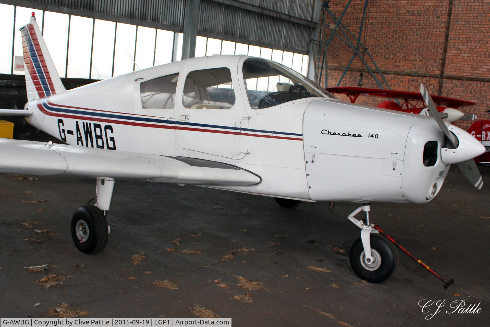 G-AWBG, 1968 Piper PA-28-140 Cherokee C/N 28-24286, Hangared at Perth EGPT