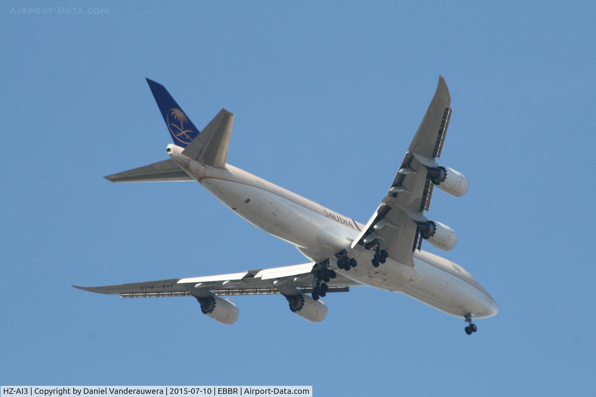 HZ-AI3, 2013 Boeing 747-87UF C/N 37562, Flight SV915 on approach to RWY 07L