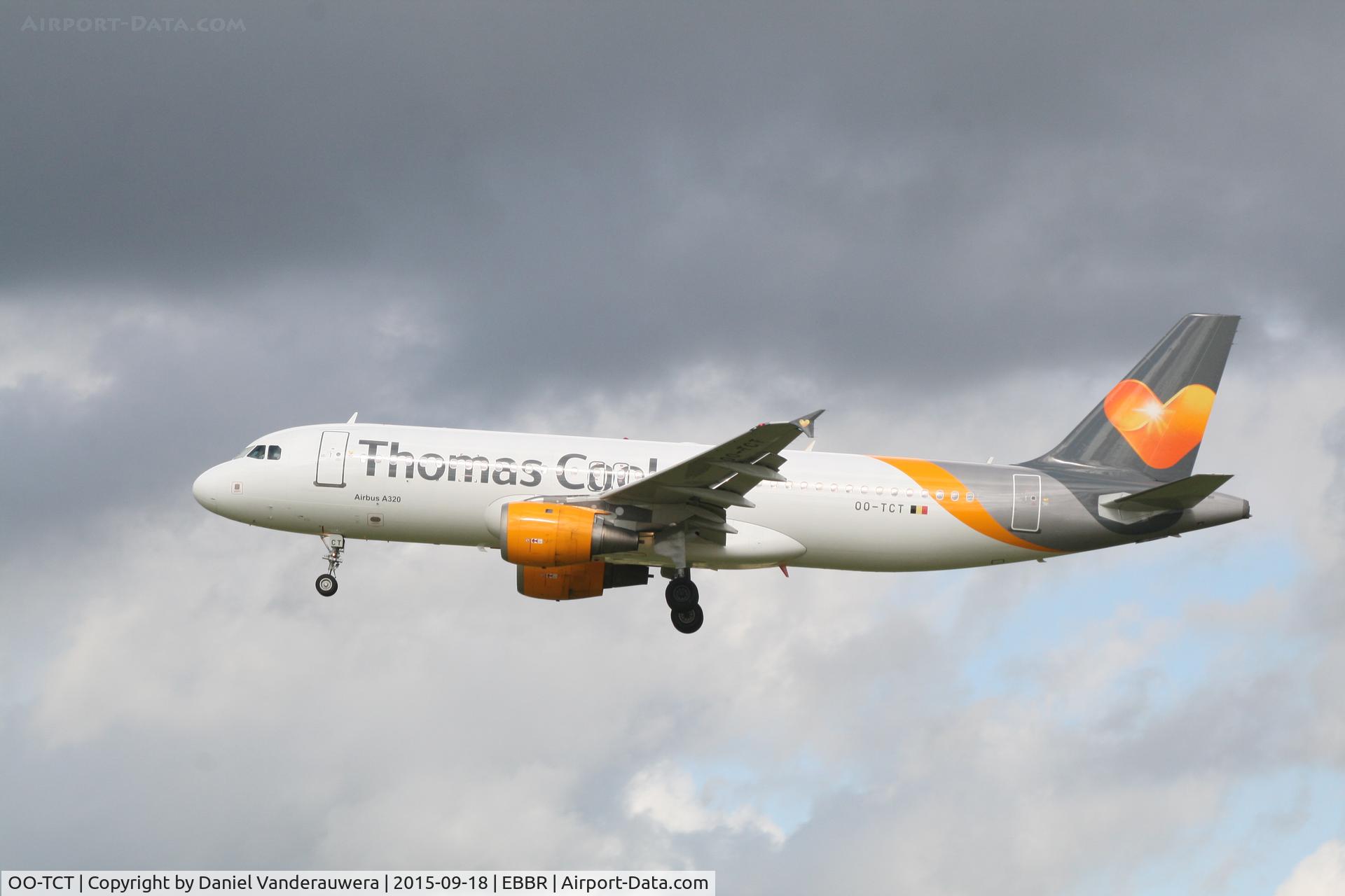 OO-TCT, 2001 Airbus A320-212 C/N 1402, Flight HQ5047 is descending to RWY25L