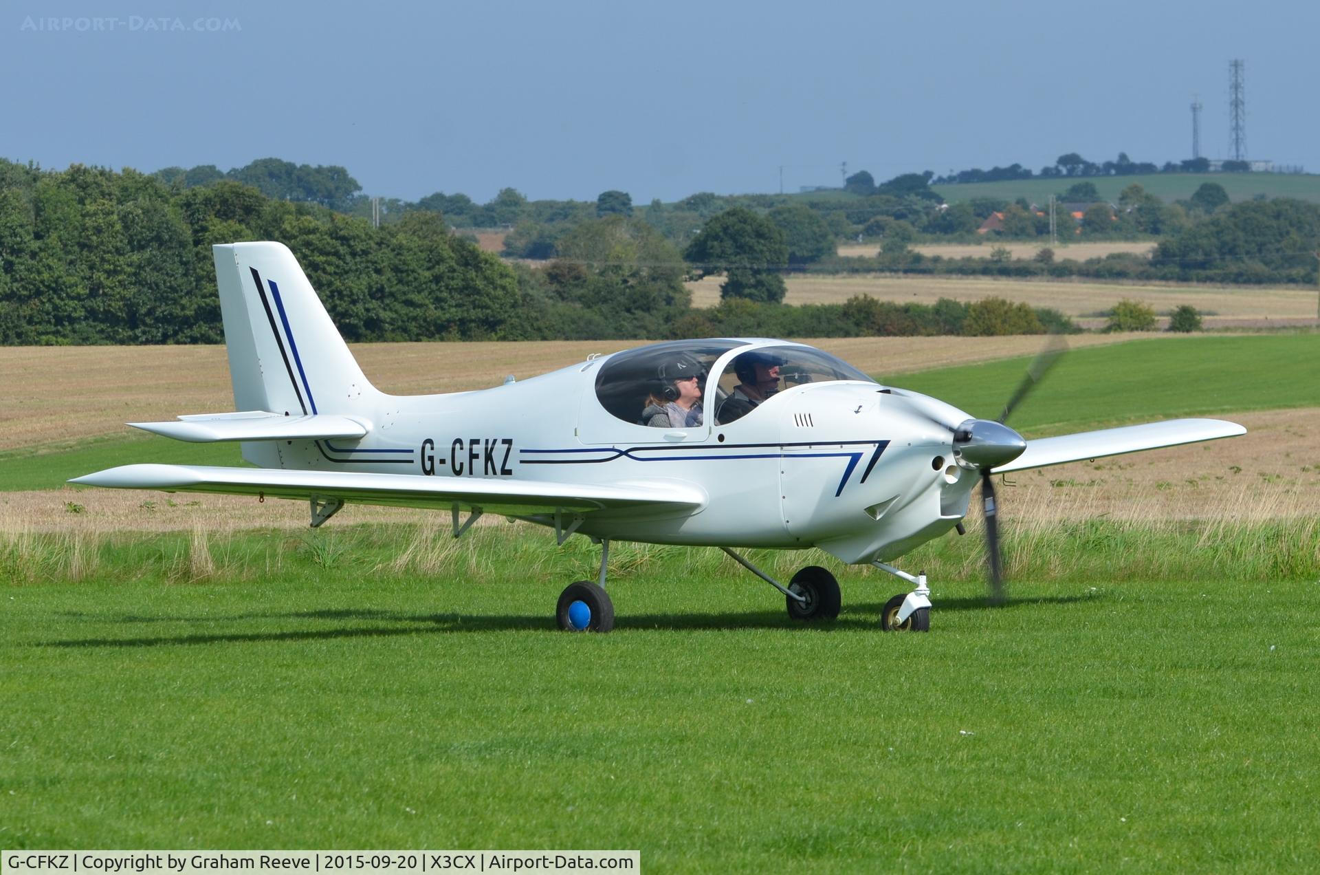 G-CFKZ, 2008 Europa XS Tri-Gear C/N PFA 247-14178, Just landed at Northrepps.