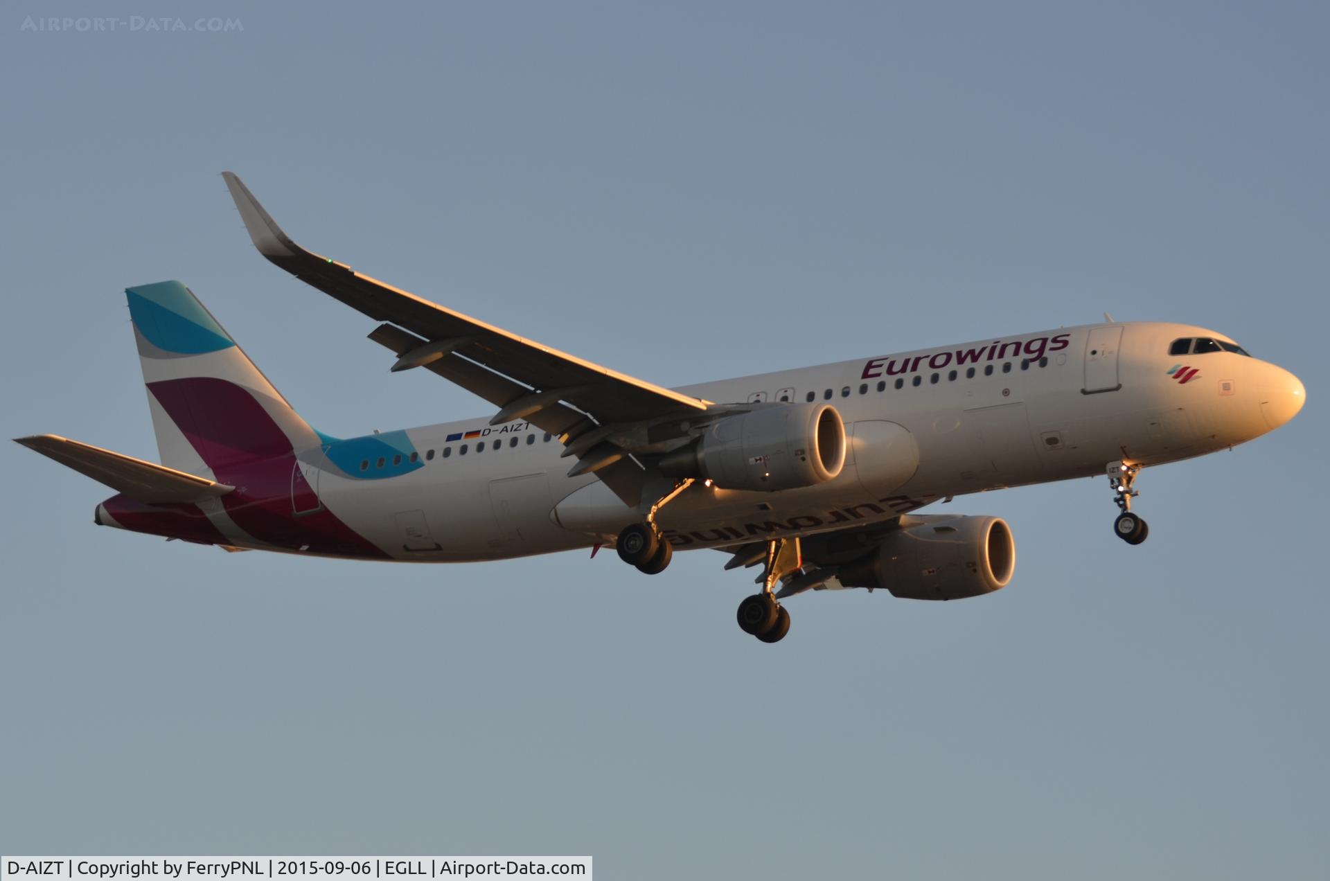 D-AIZT, 2013 Airbus A320-214 C/N 5601, Eurowings A320 in lLHR