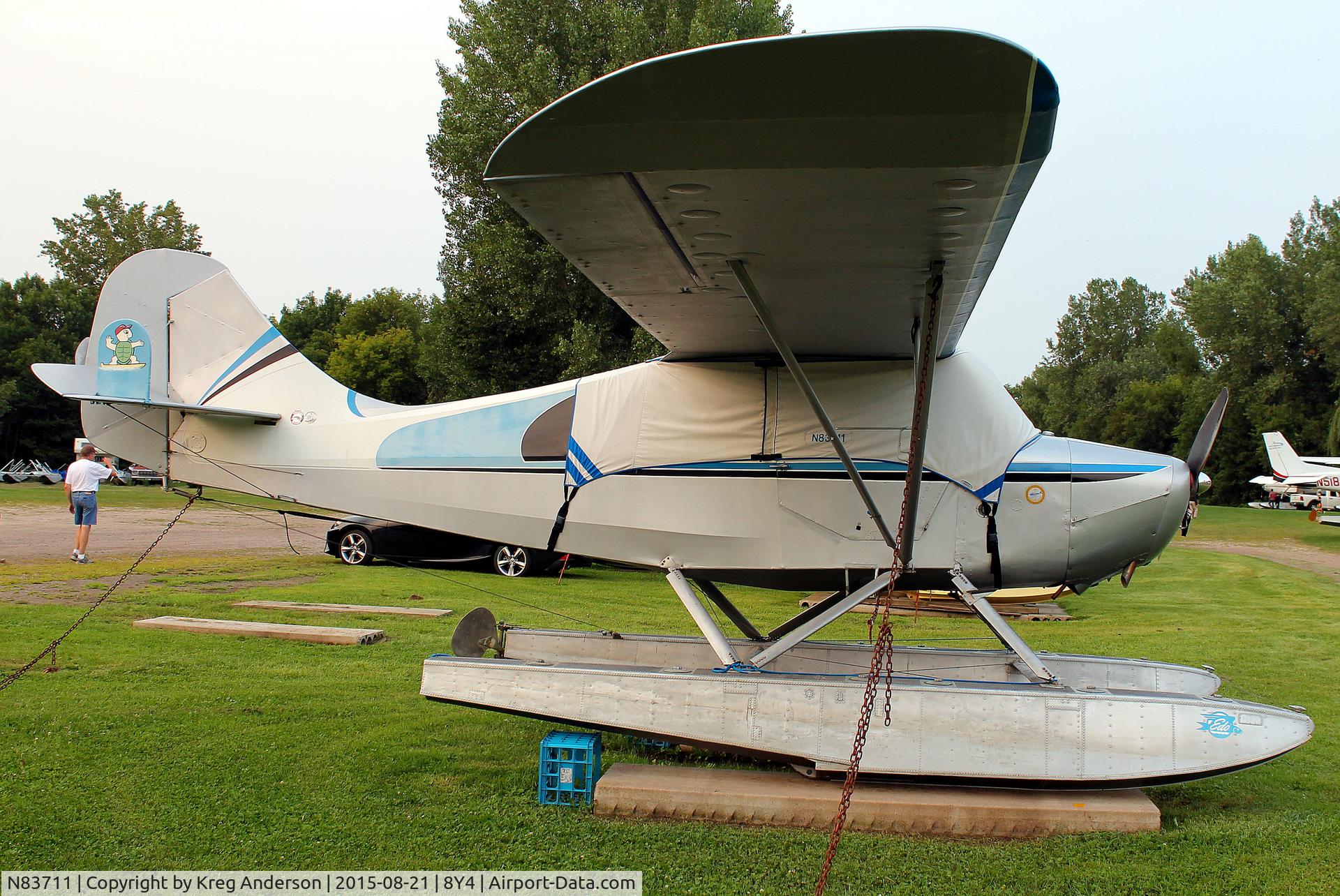 N83711, 1946 Aeronca 7CCM C/N 7AC-2389, Hog Roast for AOPA Minneapolis Fly-in at Surfside Seaplane Base