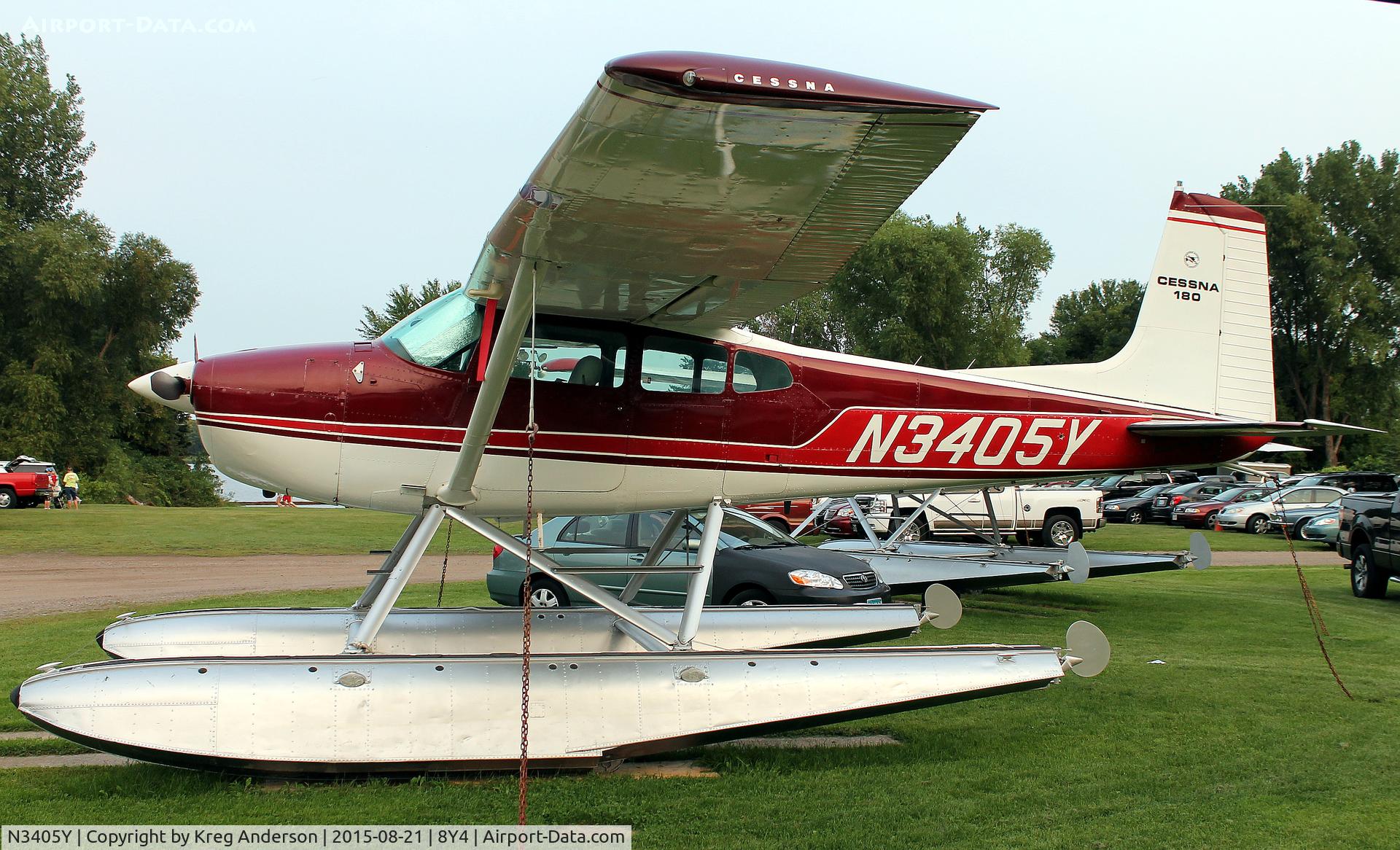 N3405Y, 1967 Cessna 180H Skywagon C/N 18051905, Hog Roast for AOPA Minneapolis Fly-in at Surfside Seaplane Base
