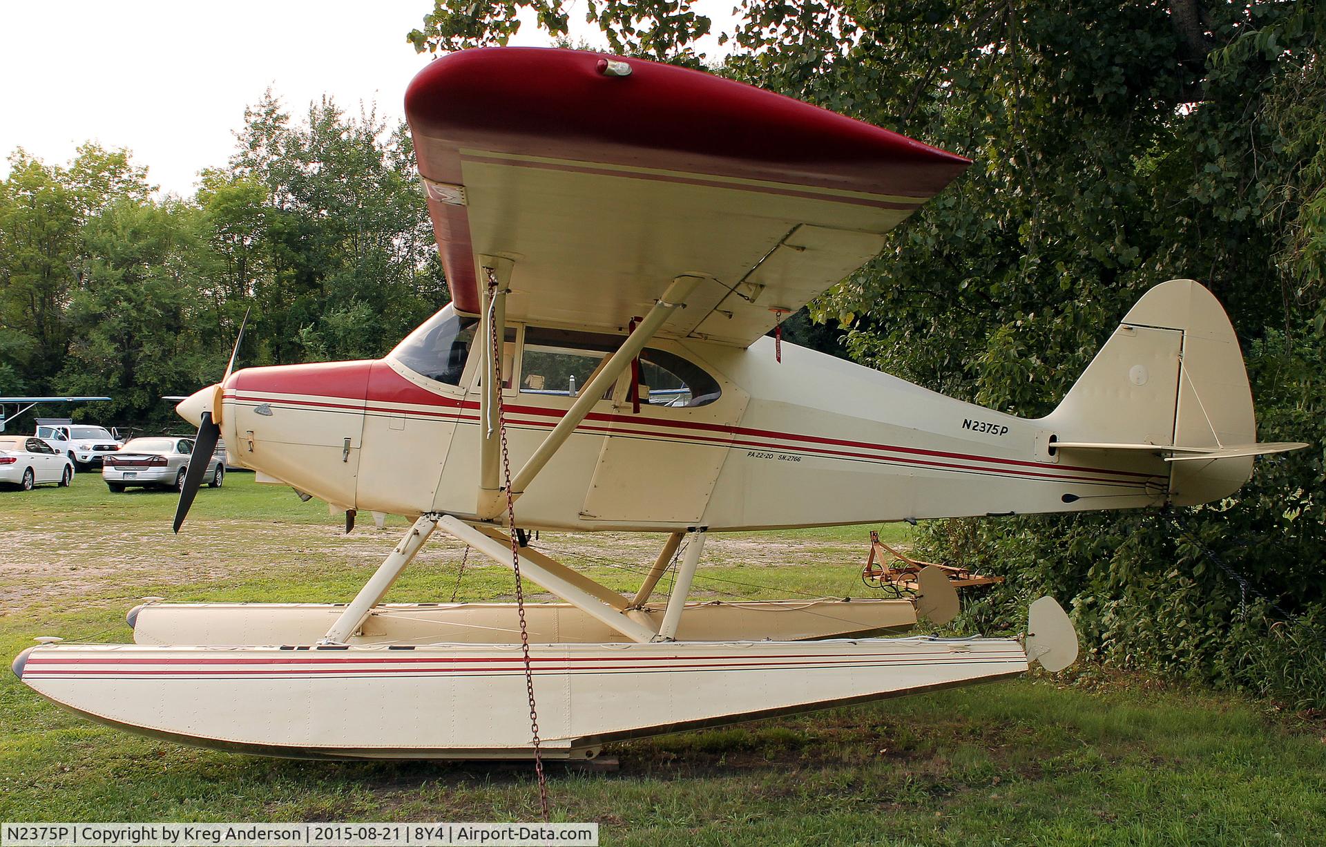 N2375P, 1955 Piper PA-22-150 C/N 22-2766, Hog Roast for AOPA Minneapolis Fly-in at Surfside Seaplane Base