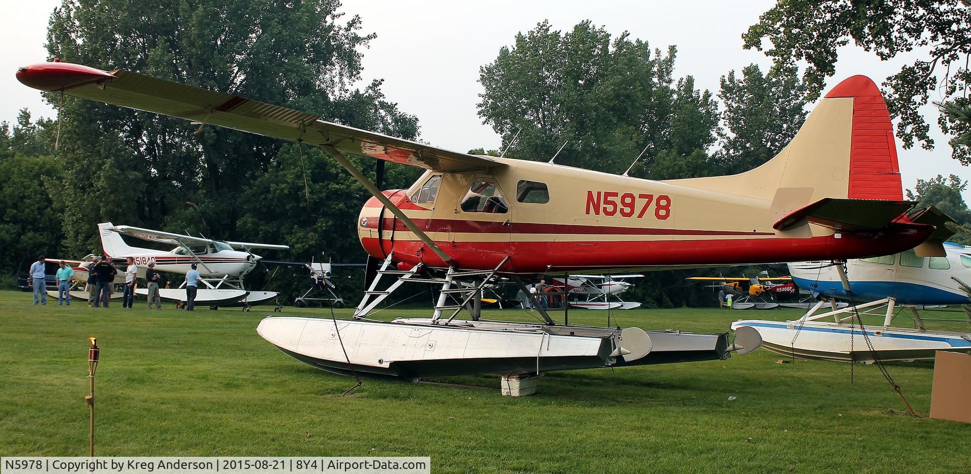 N5978, 1952 De Havilland Canada U-6A Beaver C/N 308/1120, Hog Roast for AOPA Minneapolis Fly-in at Surfside Seaplane Base