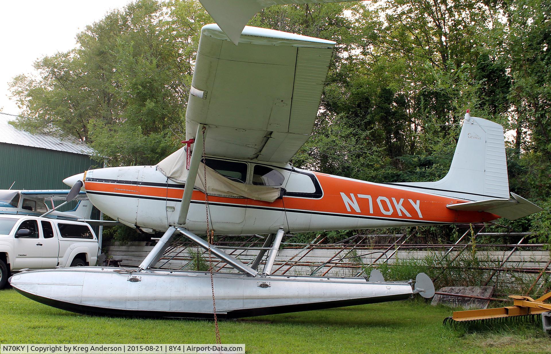 N70KY, 1953 Cessna 180 C/N 30094, Hog Roast for AOPA Minneapolis Fly-in at Surfside Seaplane Base