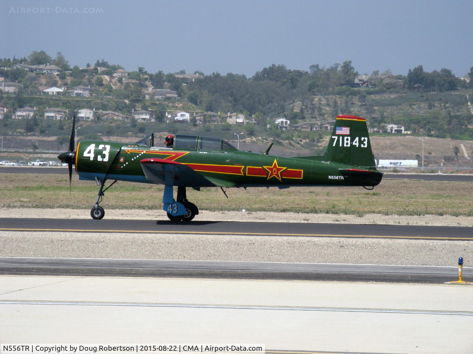 N556TR, 1968 Nanchang CJ-6A C/N 2432060, 1968 Nanchang China CJ-6A, Vedeneev (Ivchenko) M-14P 360 Hp upgrade, taxi to Rwy 26
