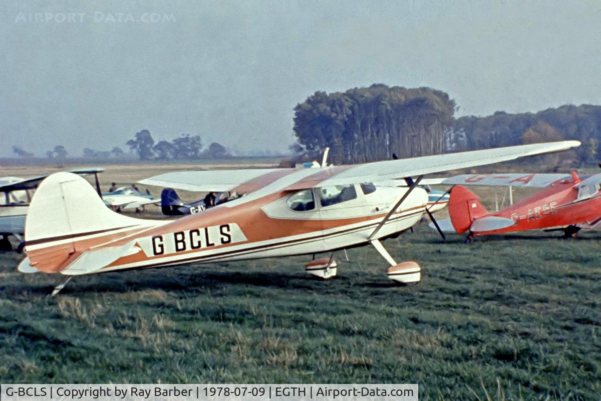 G-BCLS, 1952 Cessna 170B C/N 20946, Cessna 170B [20946] Old Warden~G 09/07/1978. From a slide.