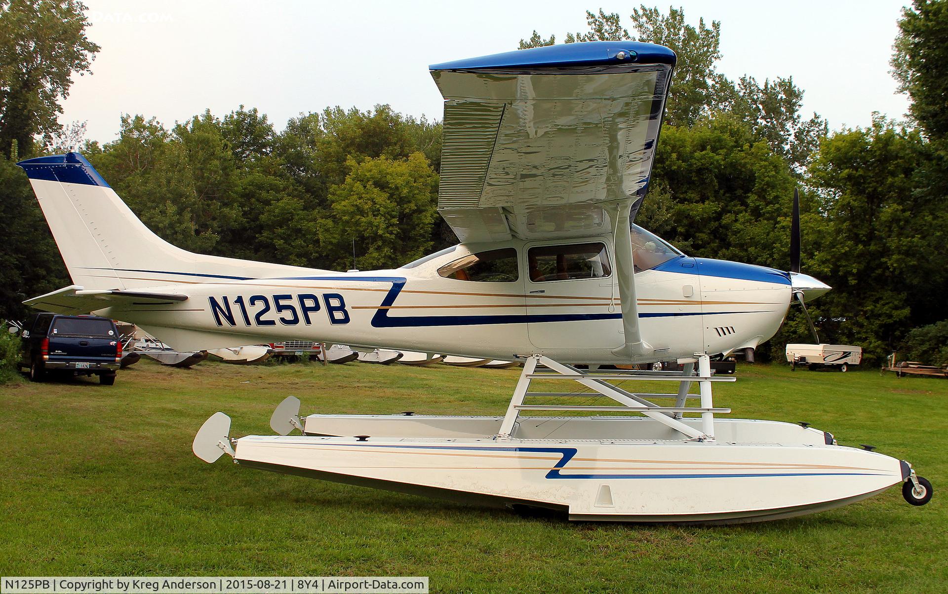 N125PB, 1977 Cessna 182Q Skylane C/N 18265348, Hog Roast for AOPA Minneapolis Fly-in at Surfside Seaplane Base