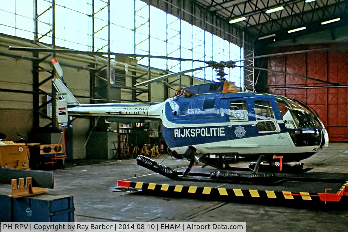 PH-RPV, MBB Bo.105C C/N S-249, Bolkow Bo.105CB [S-249] (Rijkspolitie) Amsterdam-Schiphol~PH 12/05/1979. From a slide.
