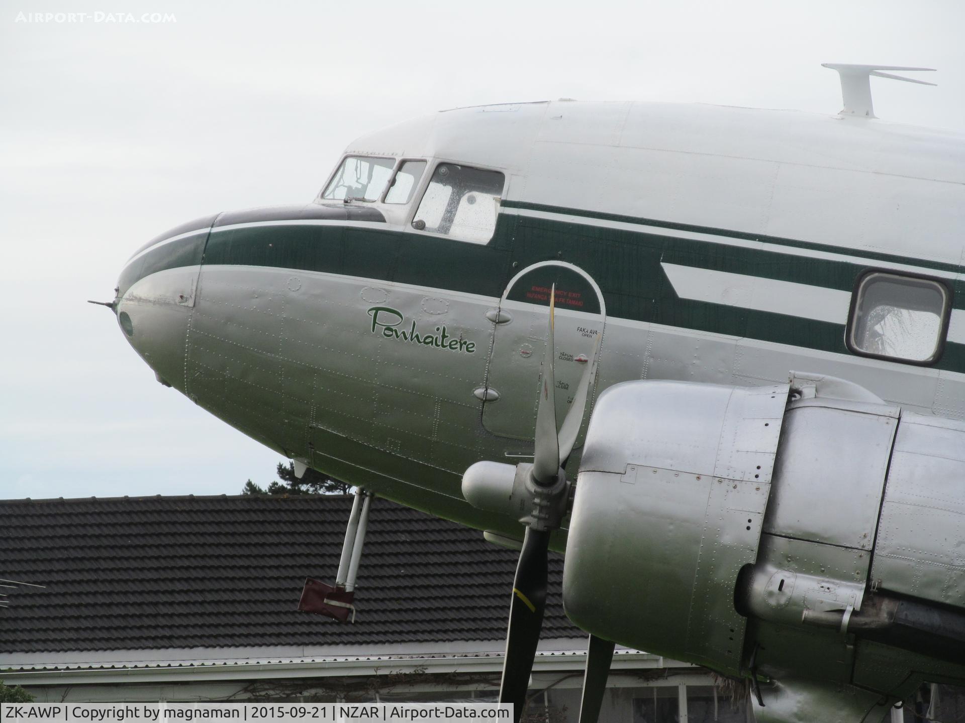 ZK-AWP, 1945 Douglas DC-3 (C-47B-30-DK) C/N 33135, close up of nose