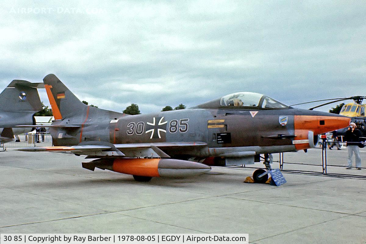 30 85, Fiat G-91R/3 C/N D348, Fiat G-91R/3 [348] (German Air Force) RNAS Yeovilton~G 05/08/1978. From a slide.