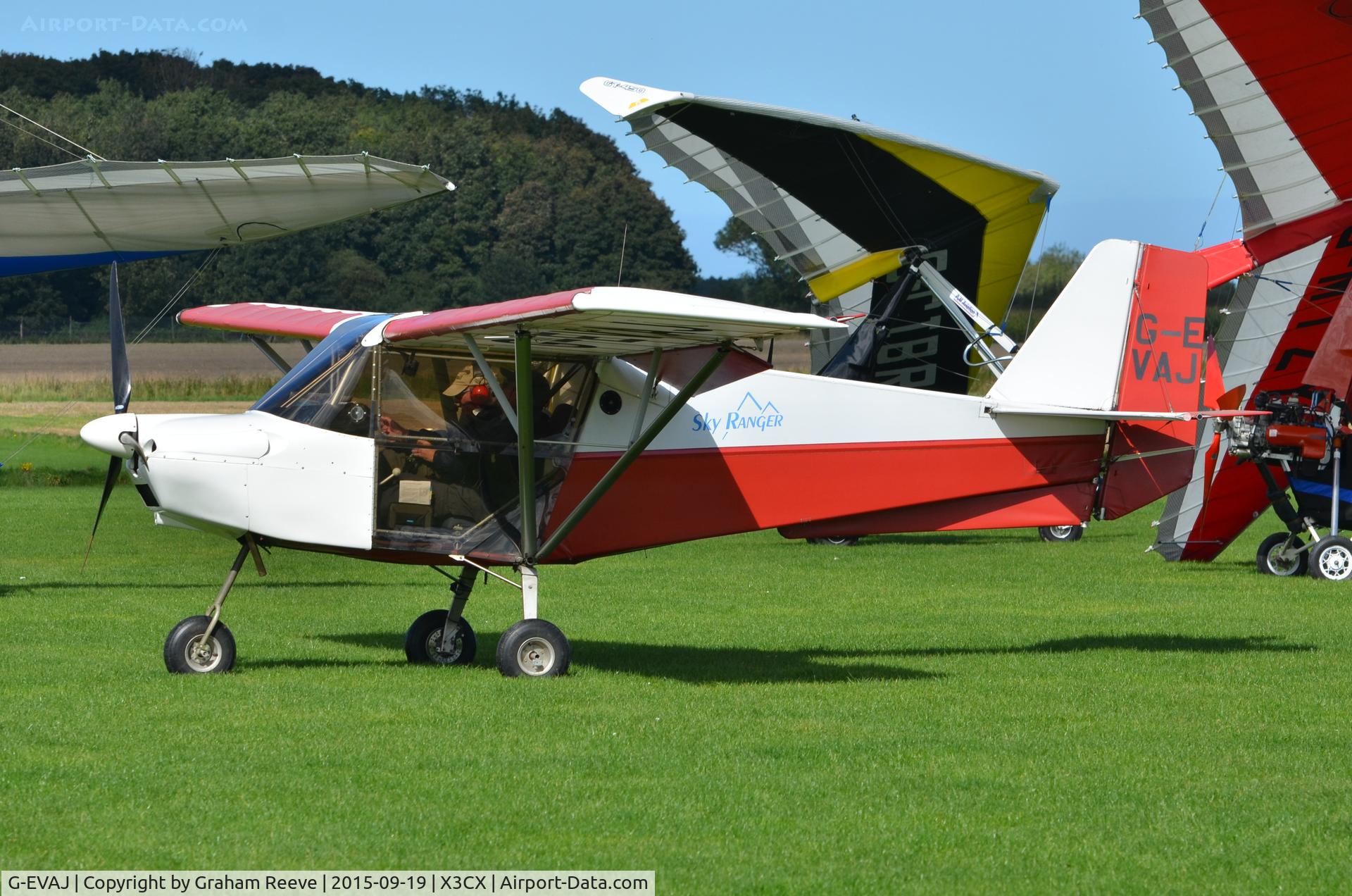 G-EVAJ, 2007 Skyranger Swift 912S(1) C/N BMAA/HB/526, Just landed at Northrepps.