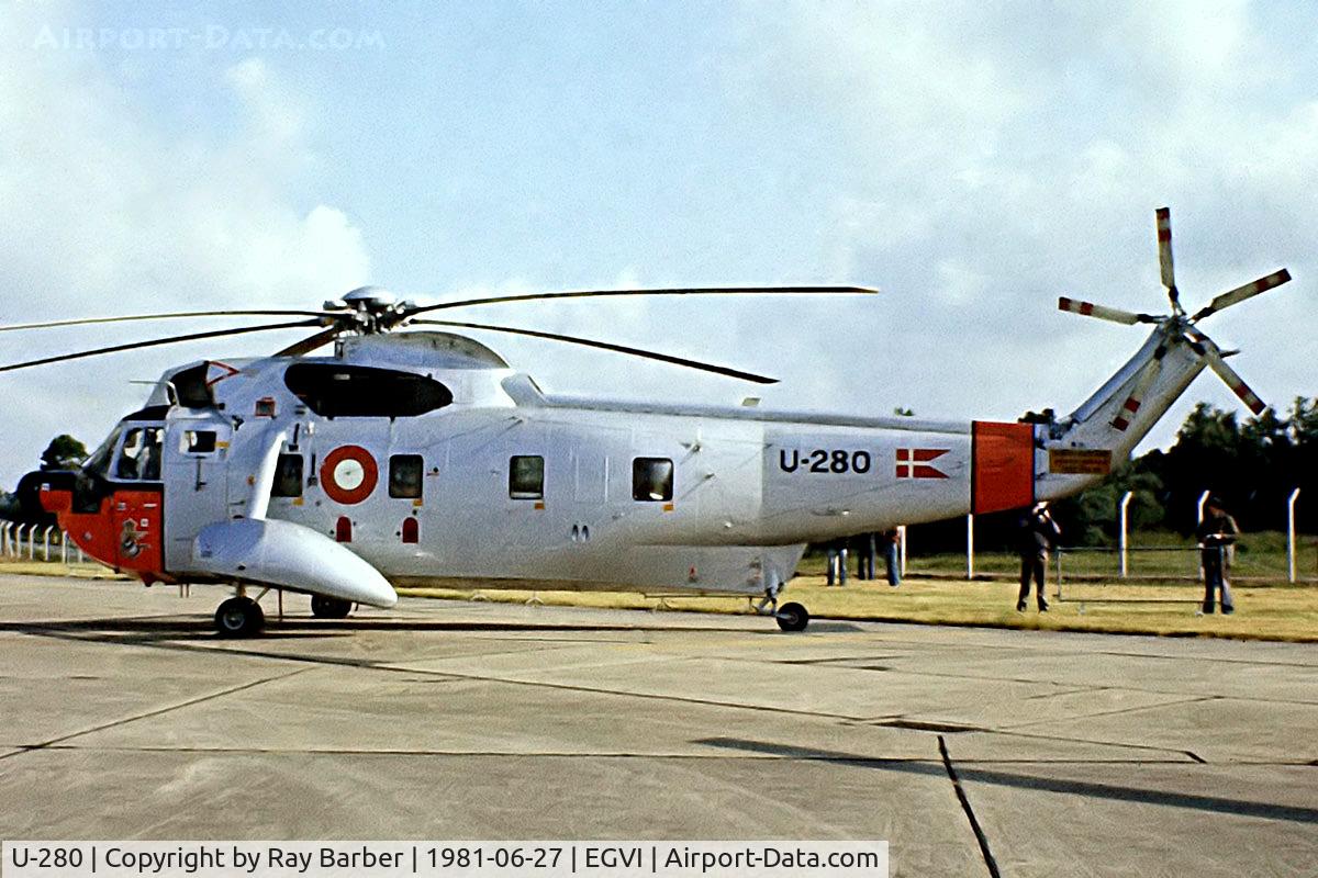 U-280, 1965 Sikorsky S-61A C/N 61280, U-280   Sikorsky S-61A-1 Sea King [61280] (Royal Danish Air Force) RAF Greenham Common~G 27/06/1981. From a slide.