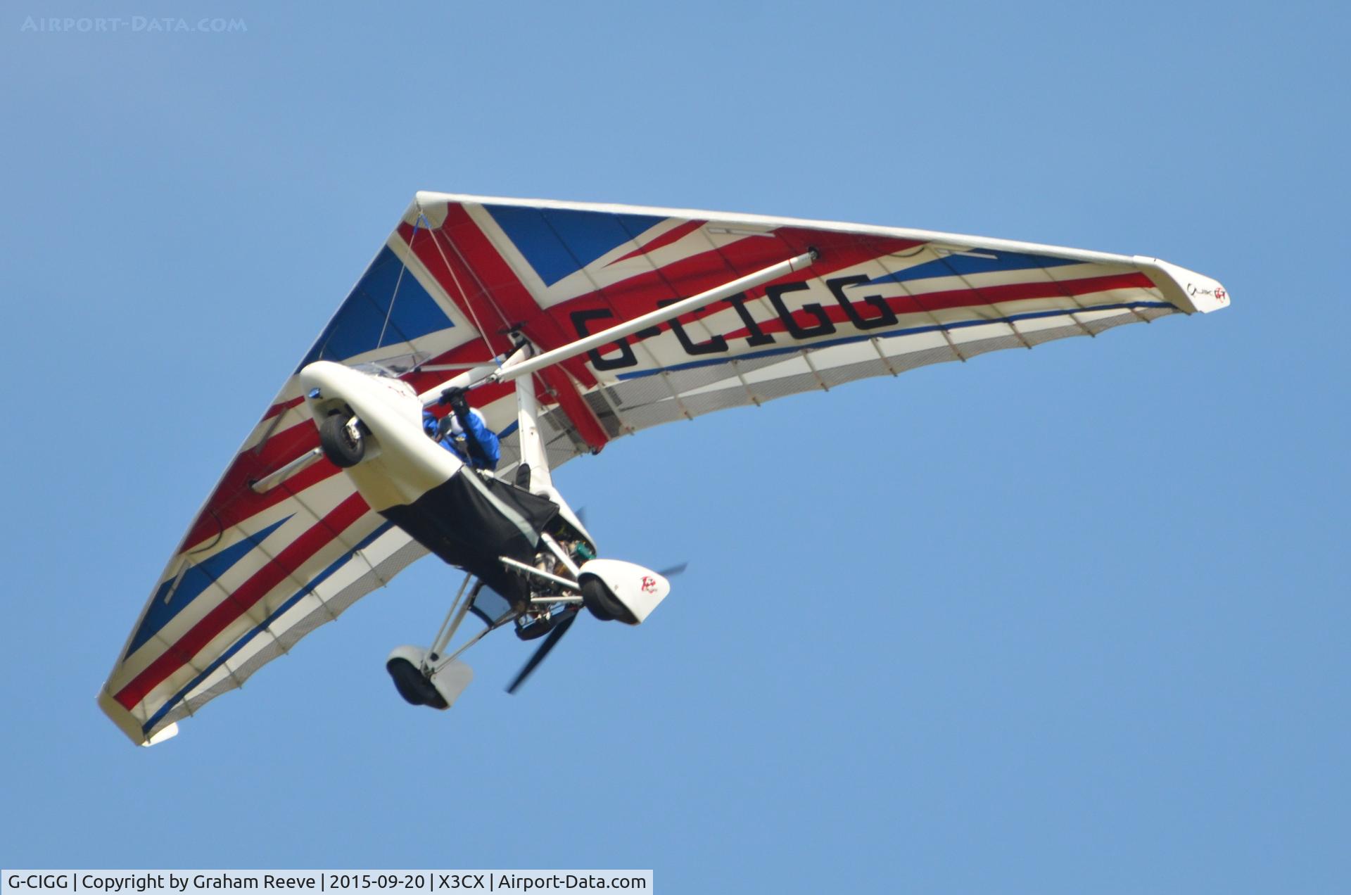 G-CIGG, 2014 P&M Aviation Quik GTR C/N 8690, Departing from Northrepps.