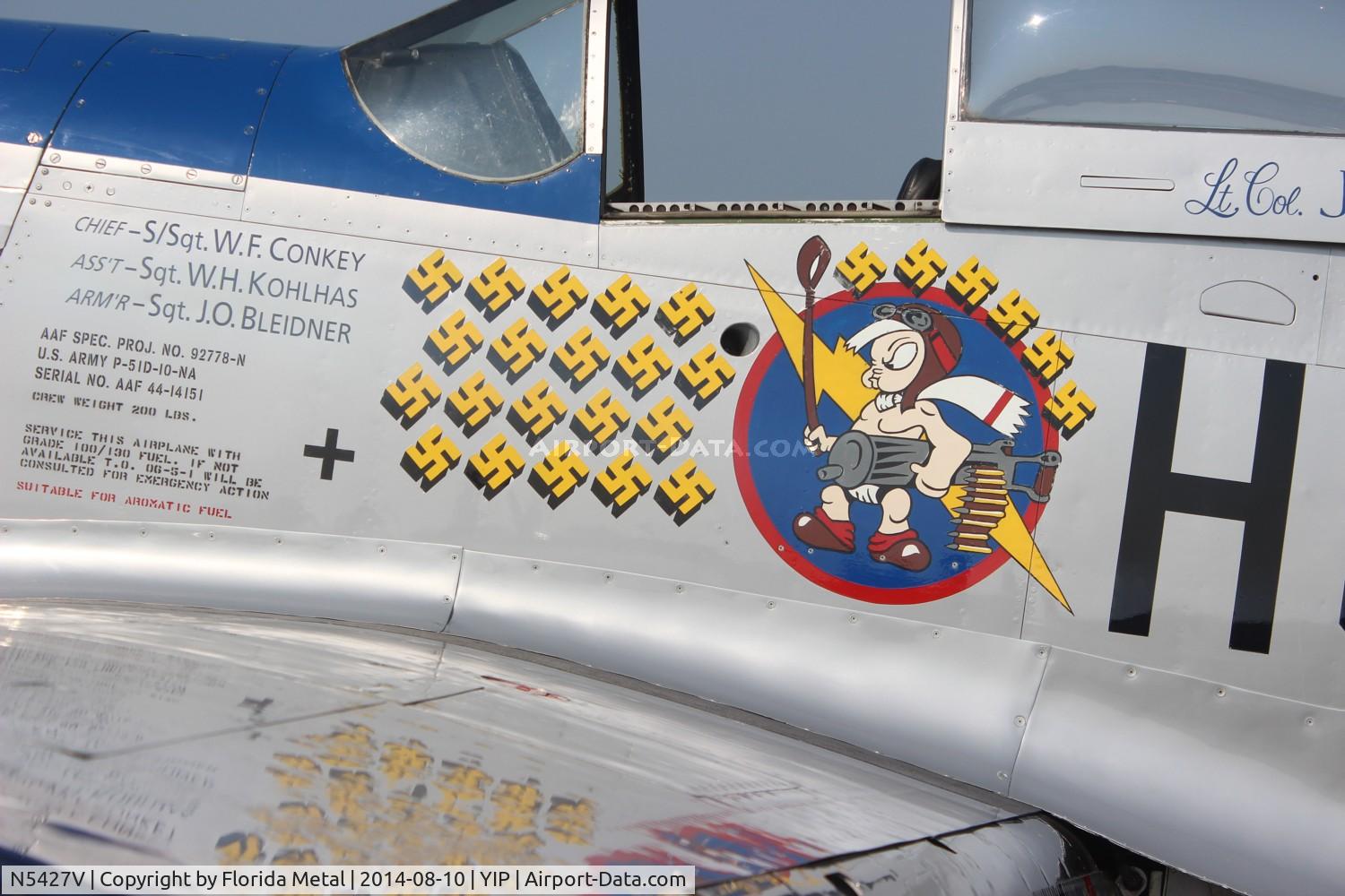 N5427V, 1944 North American F-51D Mustang C/N 44-72942, Petie 2nd