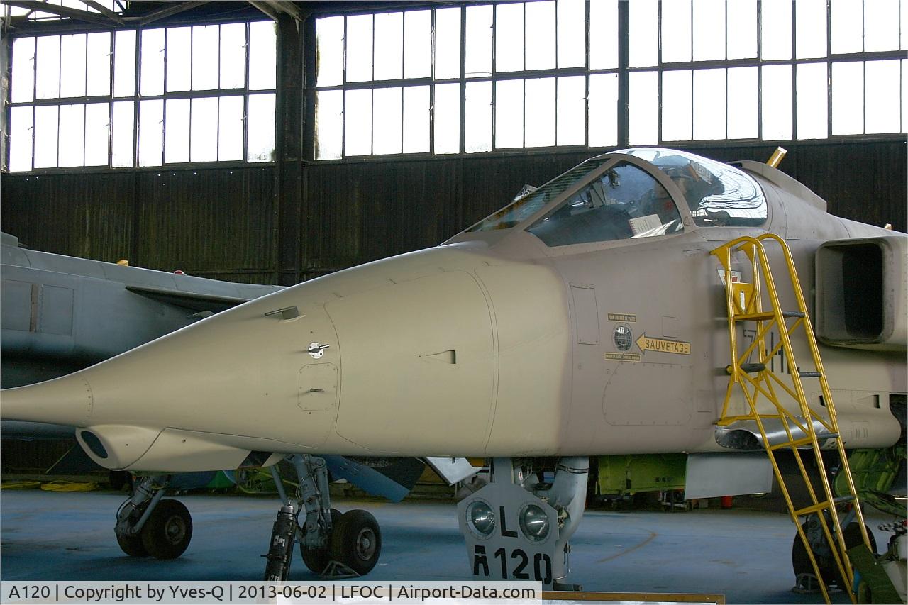 A120, Sepecat Jaguar A C/N A120, Sepecat Jaguar A, preserved at Canopée Museum, Châteaudun Air Base (LFOC)