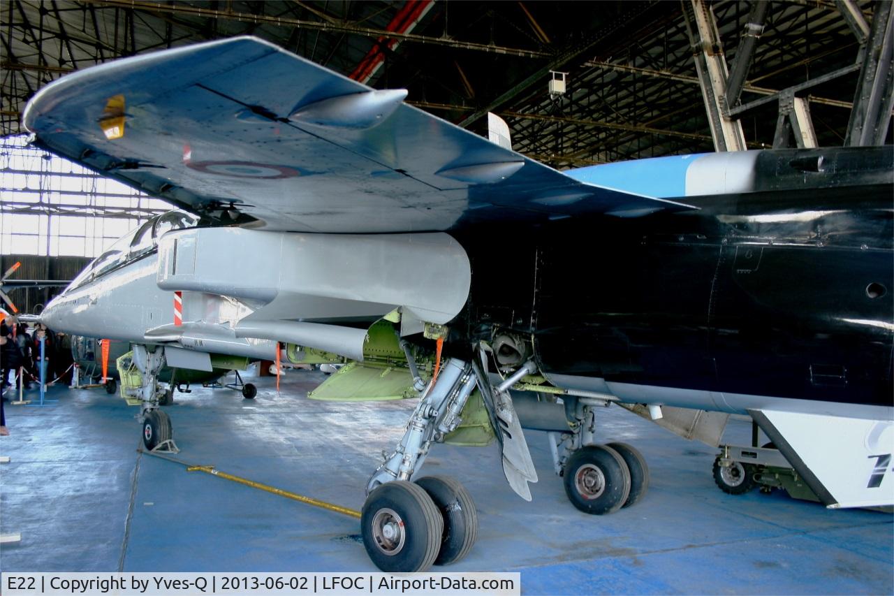 E22, Sepecat Jaguar E C/N E22, Sepecat Jaguar EFouga CM-170R Magister, preserved at Canopée Museum, Châteaudun Air Base (LFOC)
