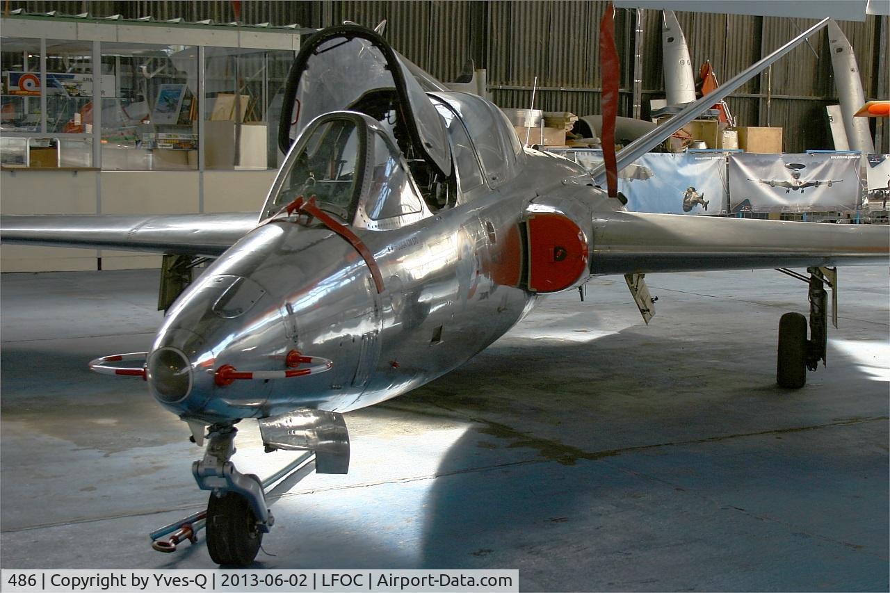 486, Fouga CM-170R Magister C/N 486, Fouga CM-170R Magister, preserved at Canopée Museum, Châteaudun Air Base (LFOC)