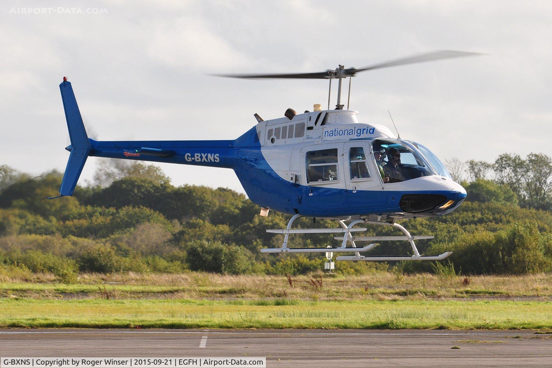G-BXNS, 1977 Bell 206B JetRanger III C/N 2385, Jet Ranger operated by the National Grid.