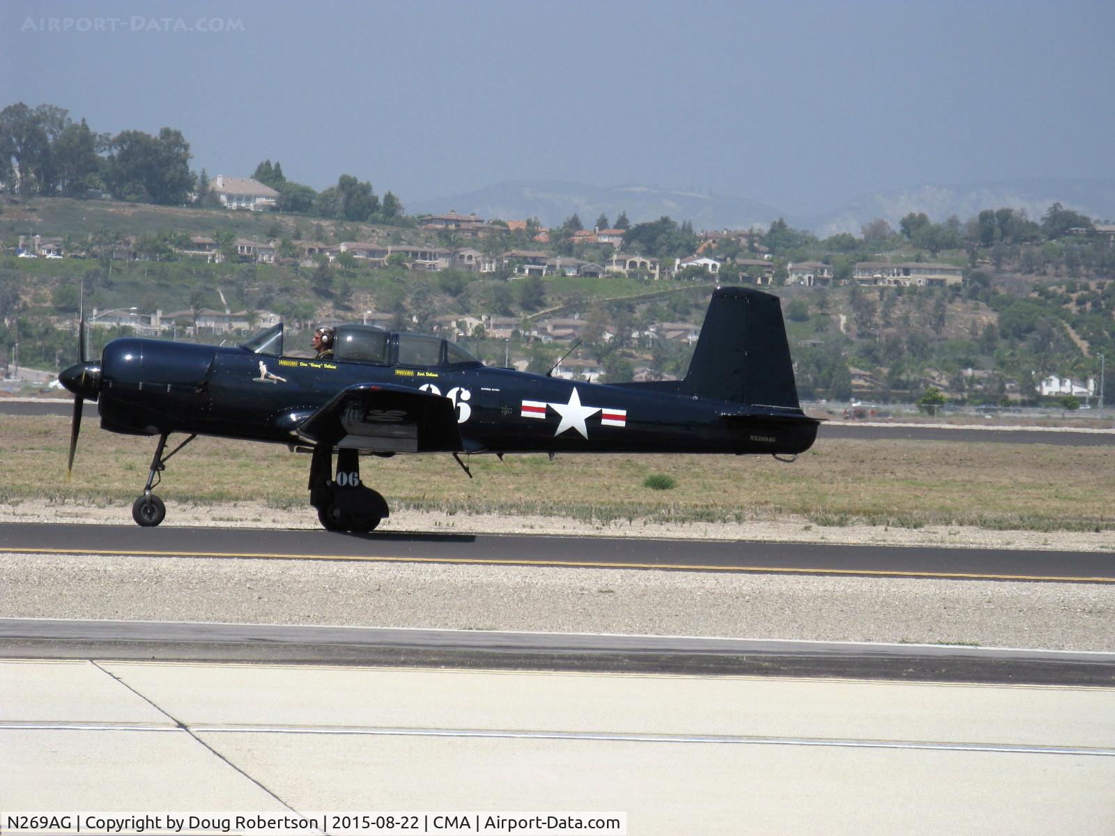 N269AG, 1979 Nanchang CJ-6A C/N 3532007, 1979 Nanchang China CJ-6A, Vedeneev (Ivchenko) M-14P 360 Hp upgrade, taxi to Rwy 26