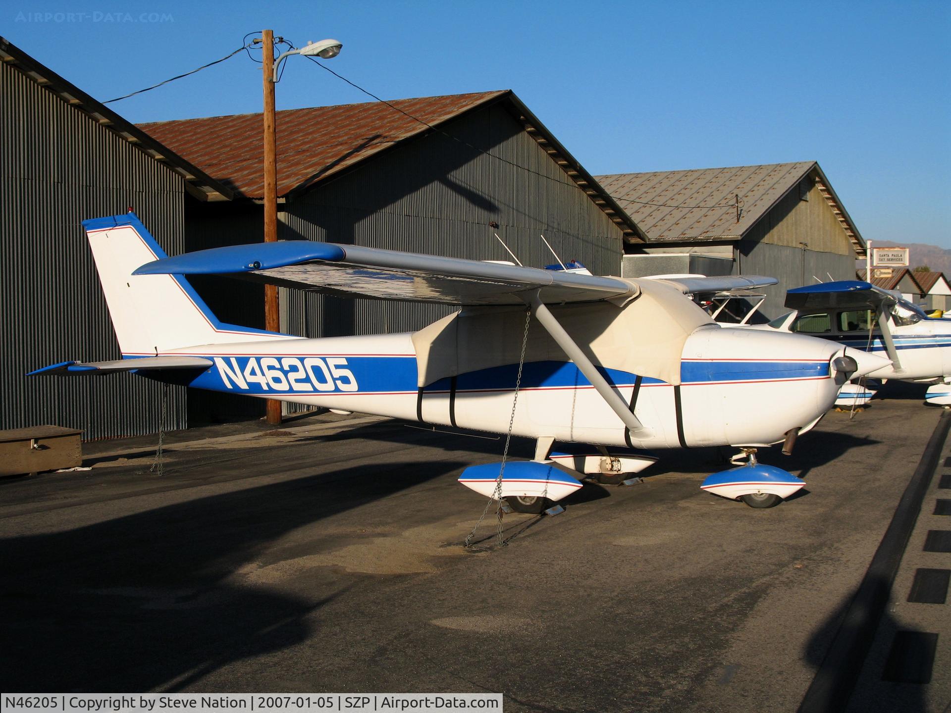 N46205, 1968 Cessna 172I C/N 17257107, Locally-Based 1968 Cessna 172I with cockpit cover@ Santa Paula Airport, CA