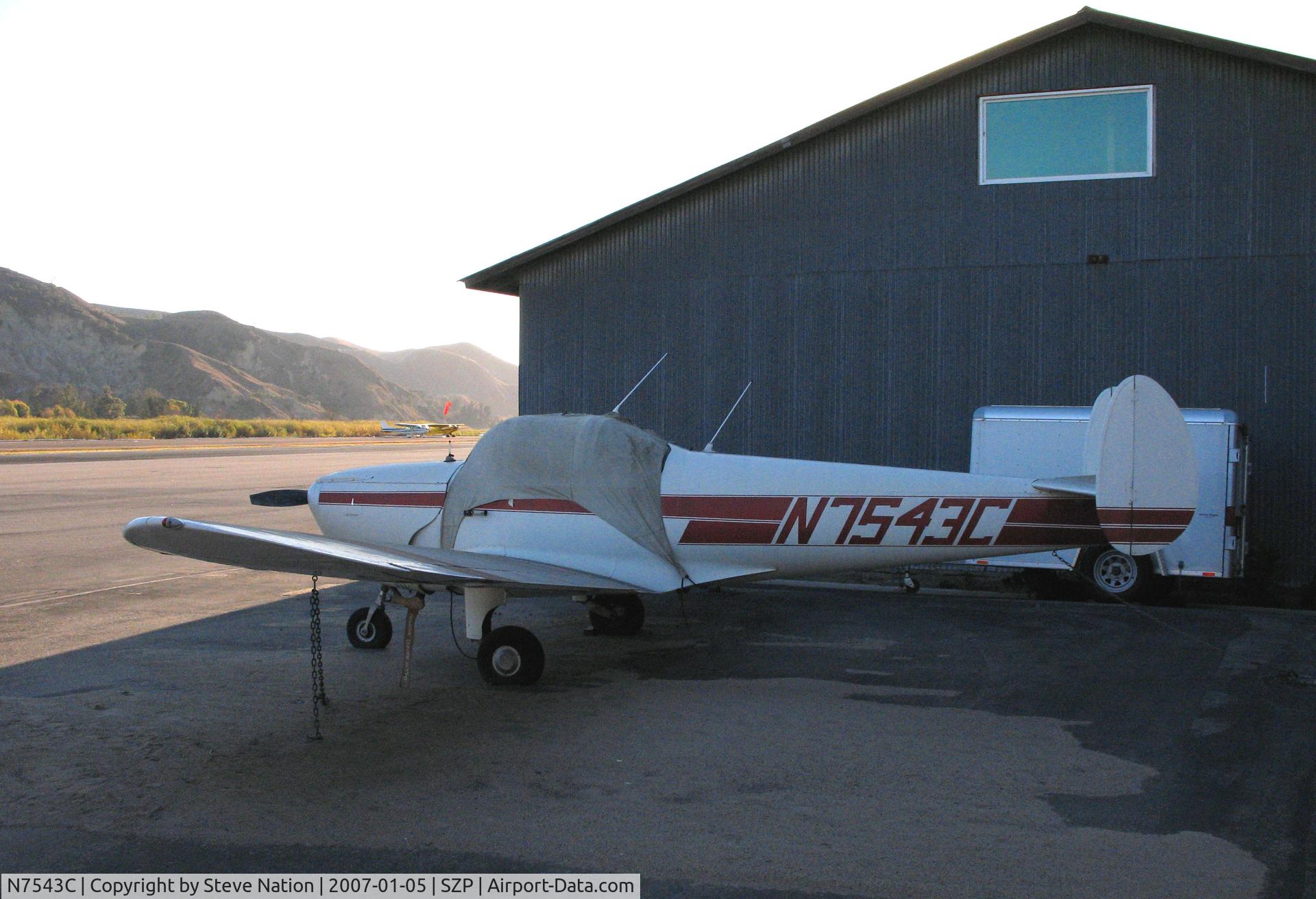 N7543C, 1958 Forney F-1 C/N 5658, Locally-Based 1958 Forney F-1 with cockpit cover @ Santa Paula Airport, CA