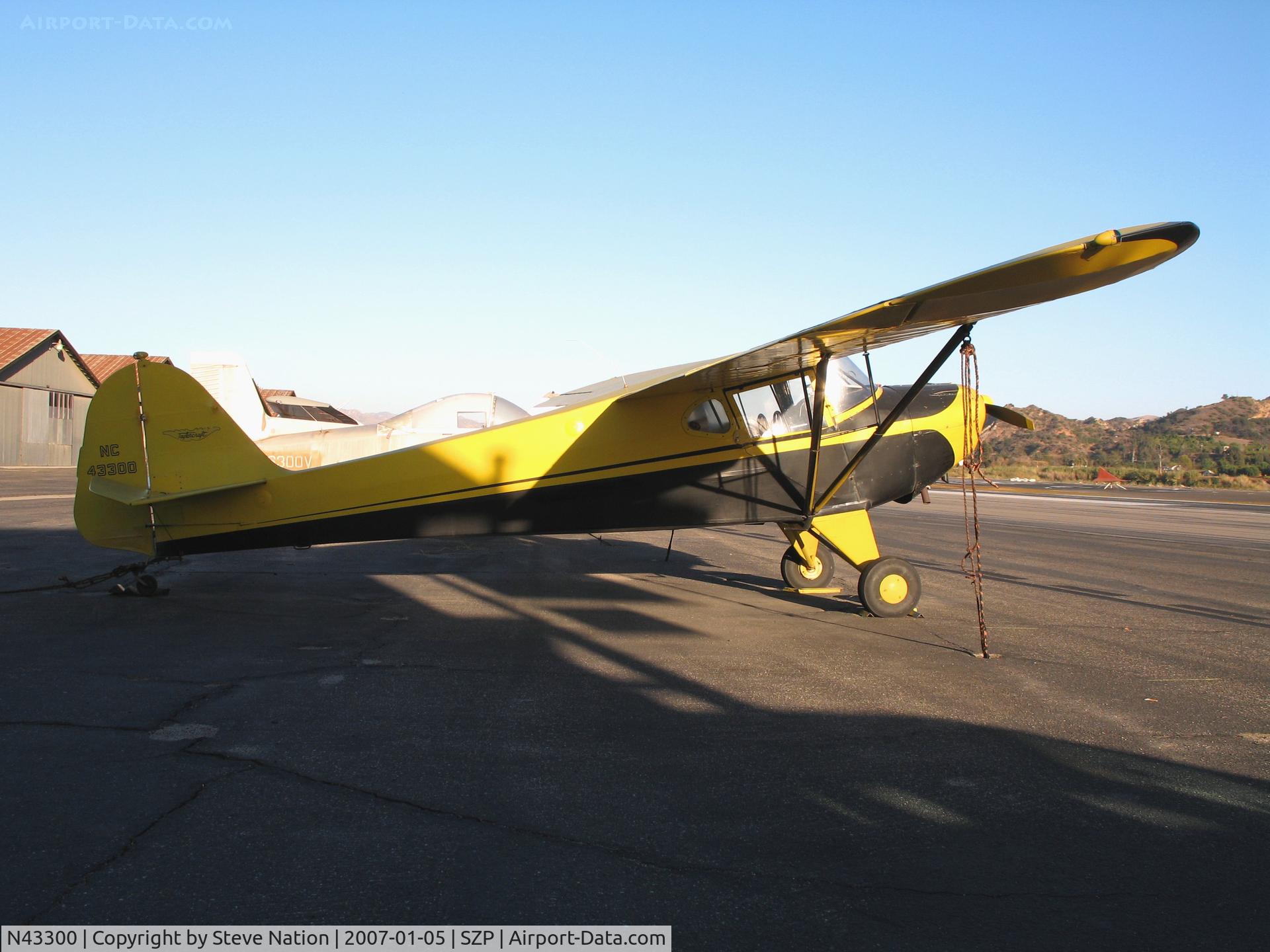 N43300, 1946 Taylorcraft BC12-D C/N 6959, Locally-Based 1946 Taylorcraft BC-12D @ Santa Paula Airport, CA carrying NC43300 registration