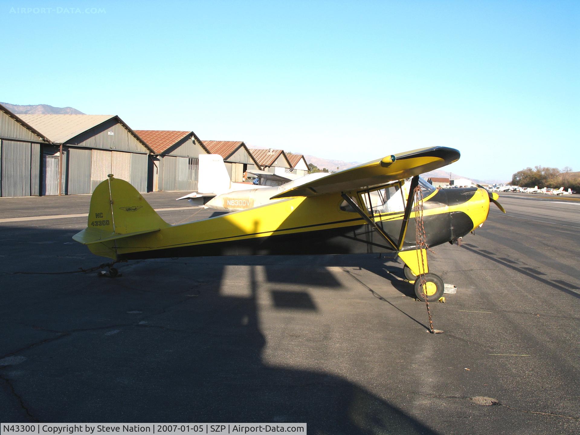 N43300, 1946 Taylorcraft BC12-D C/N 6959, Locally-Based 1946 Taylorcraft BC-12D @ Santa Paula Airport, CA carrying NC43300 registration