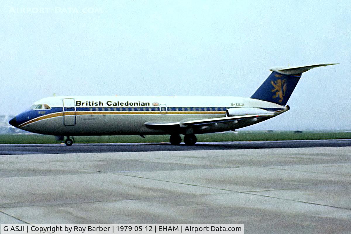 G-ASJI, 1964 BAC 111-201AC One-Eleven C/N BAC.013, BAC 1-11 201AC [013] (British Caledonian) Amsterdam-Schiphol~PH 12/05/1979. From a slide.