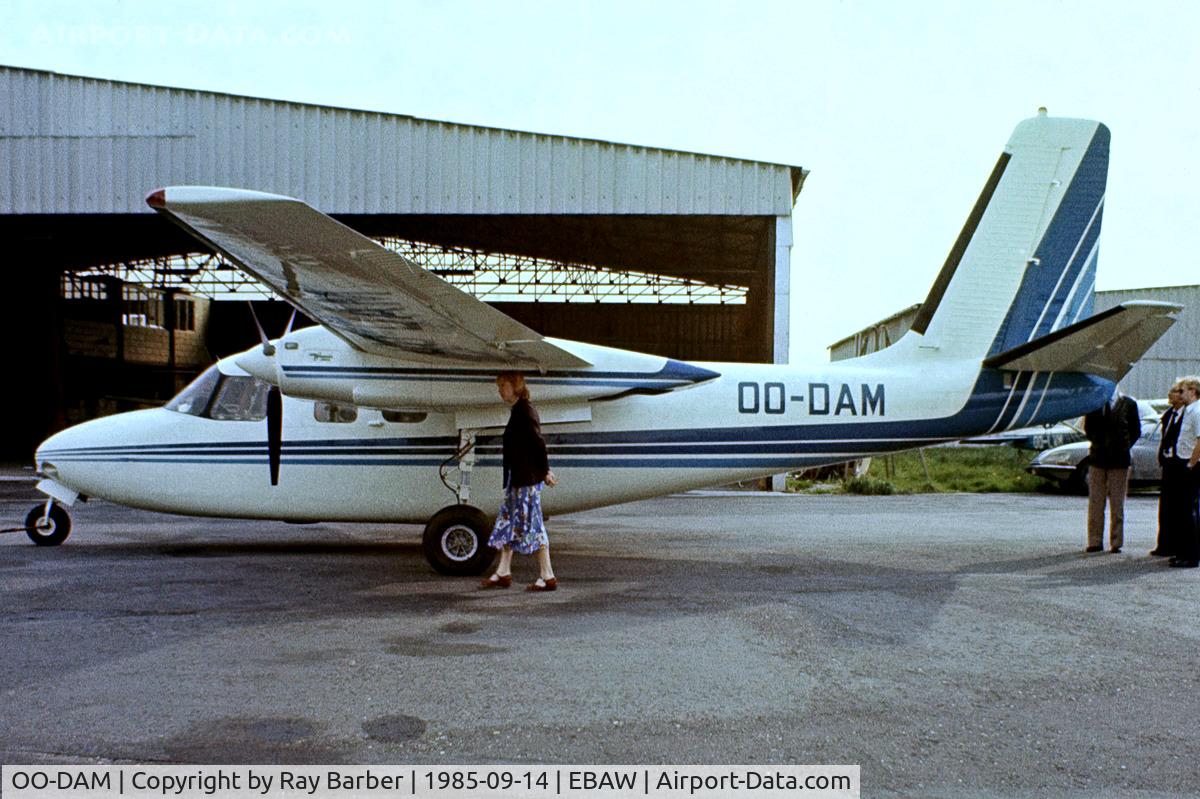 OO-DAM, 1960 Aero Commander 500B Commander C/N 893-1, Aero Commander 500B [893-1]  Antwerp-Deurne~OO 14/09/1985. From a slide.
