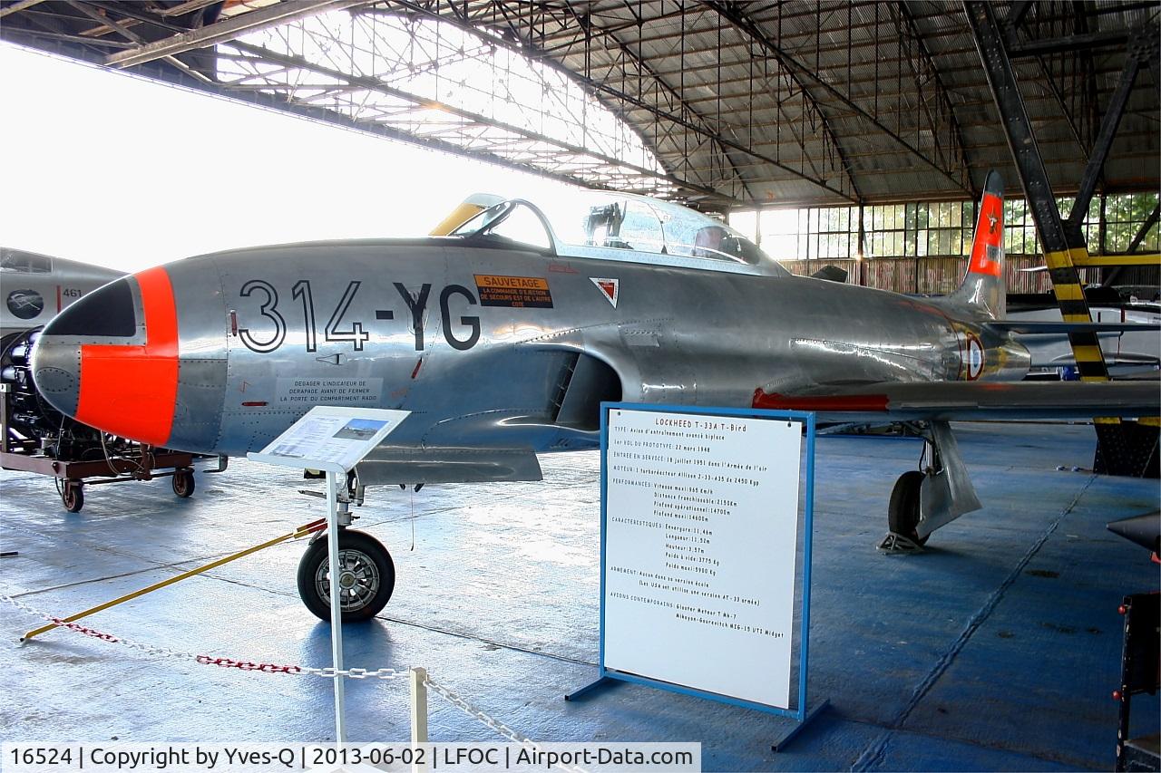 16524, 1951 Lockheed T-33A Shooting Star C/N 580-5856, Lockheed T-33A Shooting Star, preserved at Canopée Museum, Châteaudun Air Base (LFOC)