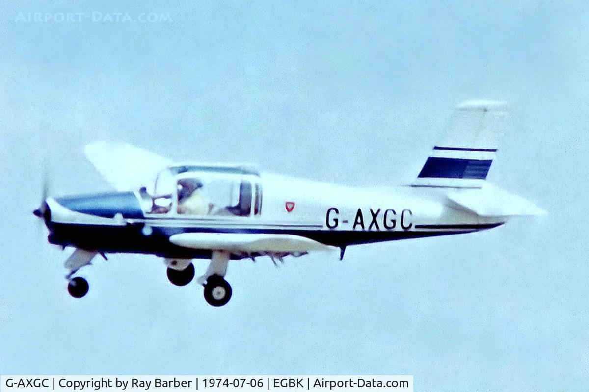 G-AXGC, 1969 Socata MS-880B Rallye Club C/N 1349, Socata MS.880B Rallye Club [1349] Sywell~G 06/07/1974. From a slide.