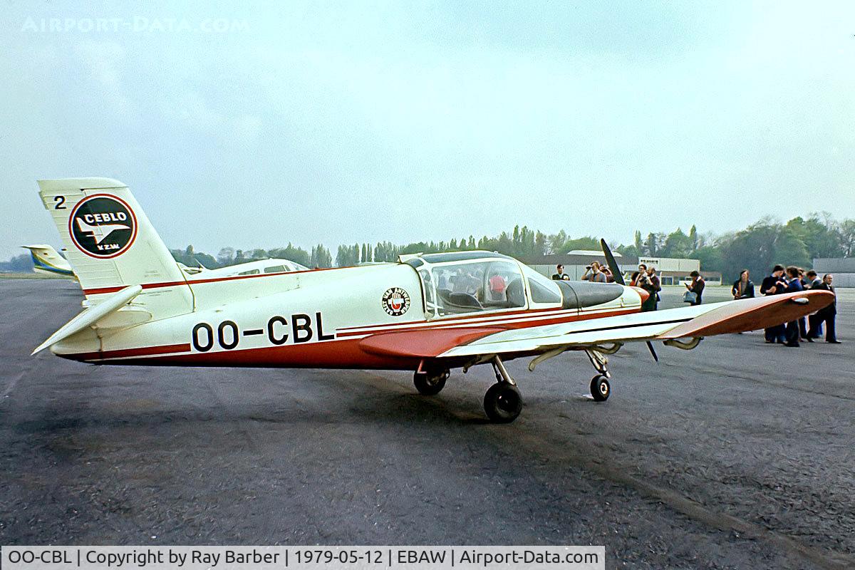 OO-CBL, 1969 Socata MS-883 Rallye 115 C/N 1366, Socata MS.883 Rallye 115 [1366] Antwerp-Deurne~OO 12/05/1979. From a slide.