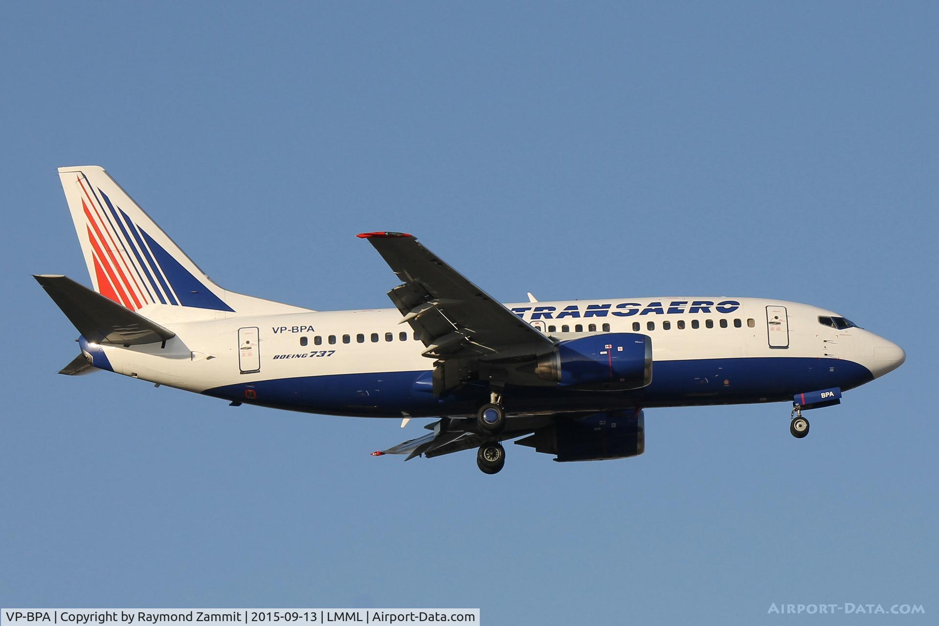 VP-BPA, 1991 Boeing 737-5K5 C/N 25037, B737-500 VP-BPA Transaero