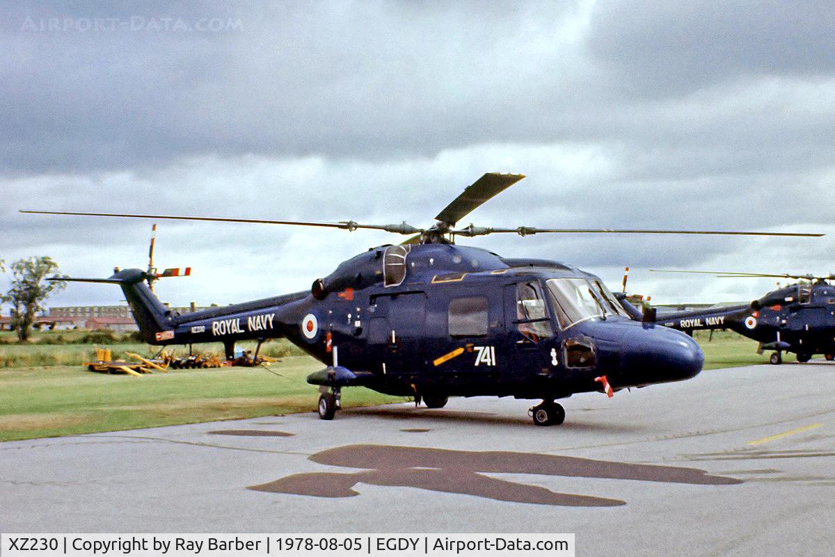 XZ230, 1976 Westland Lynx HAS.2 C/N 005, Westland Lynx HAS.2 [005] (Royal Navy) RNAS Yeovilton~G 05/08/1978. From a slide.