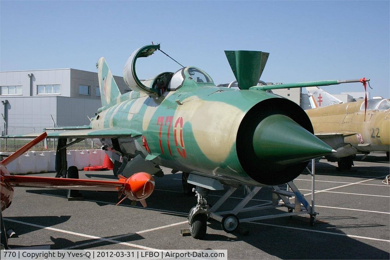770, Mikoyan-Gurevich MiG-21SPS C/N 94A4509, Mikoyan-Gurevich MiG-21SPS, Preserved at Les Ailes Anciennes Museum, Toulouse-Blagnac