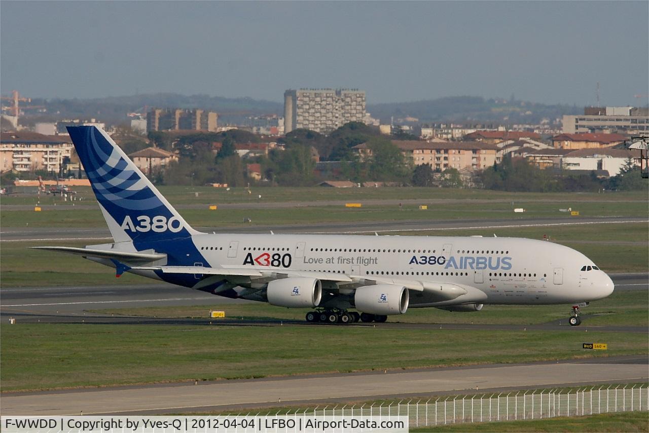 F-WWDD, 2005 Airbus A380-861 C/N 004, Airbus A380-861, Taxiing after landing, Toulouse Blagnac Airport (LFBO-TLS)