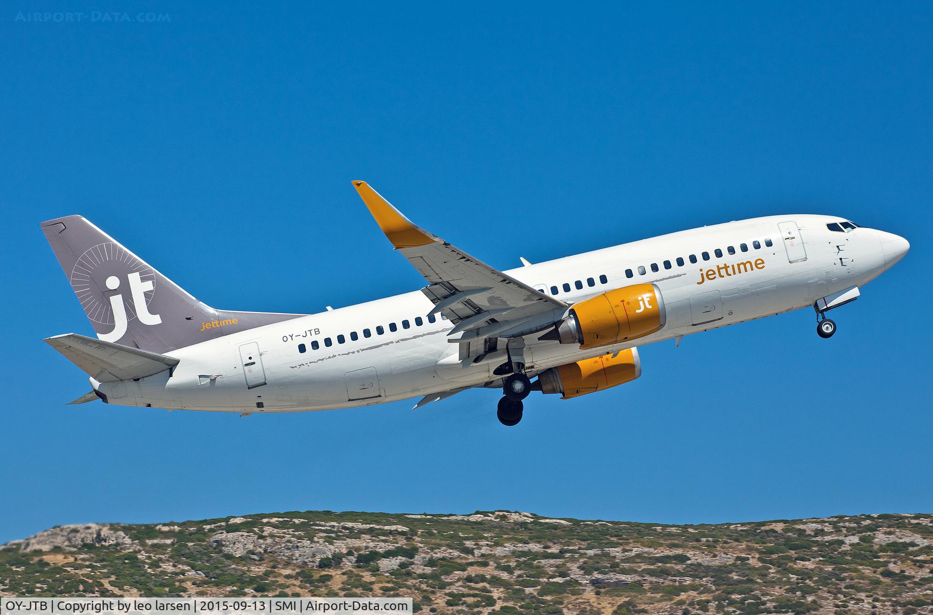 OY-JTB, 1989 Boeing 737-3Y0 C/N 24464, Samos Greece 13.9.15