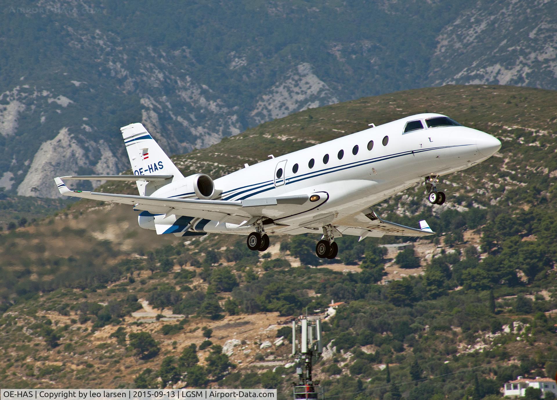 OE-HAS, 2009 Israel Aerospace Industries Gulfstream 200 C/N 206, Samos Greece 13.9.15