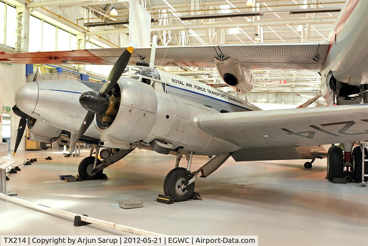 TX214, Avro 652A Anson C.19 C/N 33786, On display at RAF Museum Cosford. Built in 1946 and struck off RAF charge in 1963.