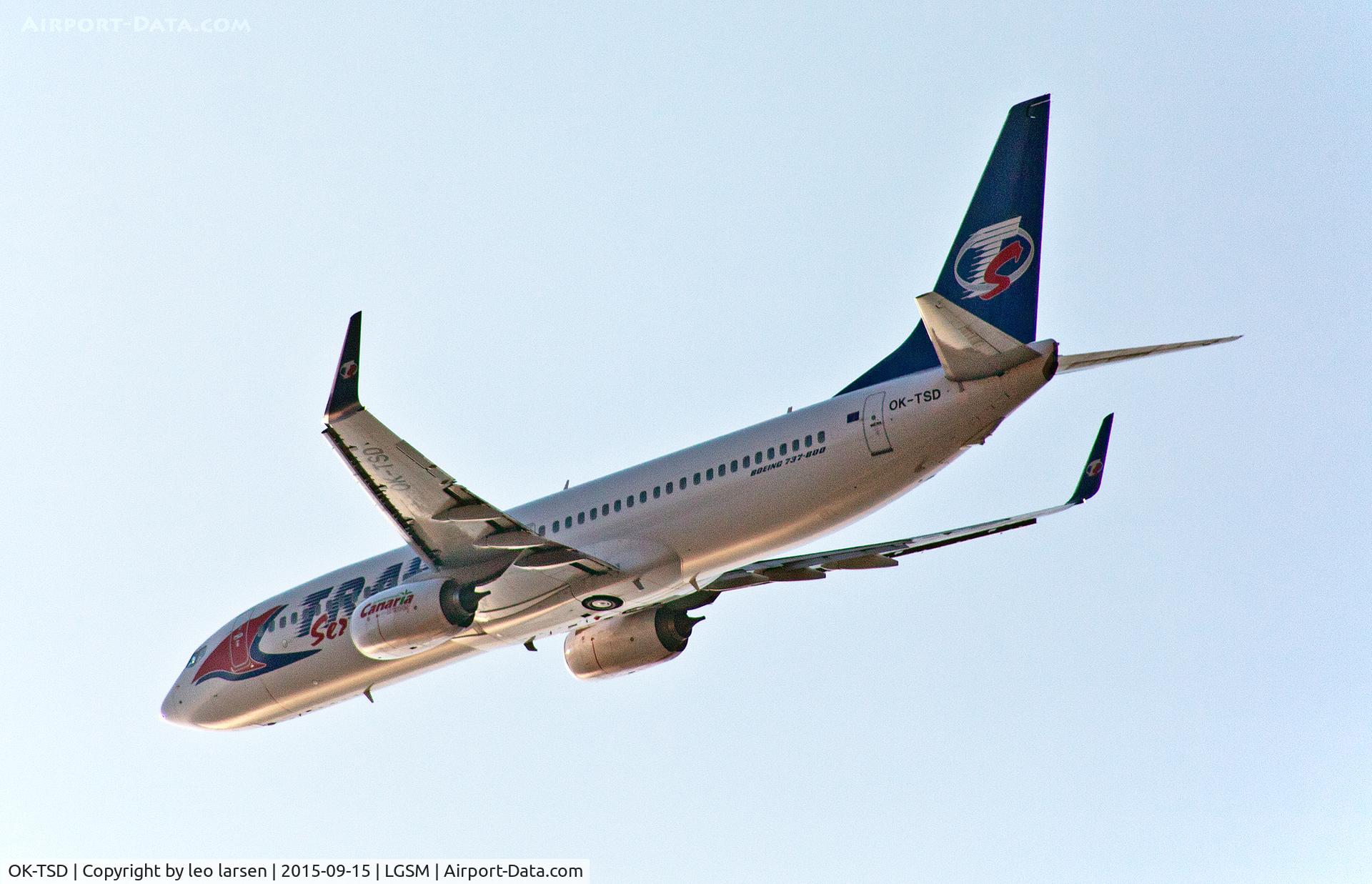 OK-TSD, 2014 Boeing 737-8Q8 C/N 41795, Samos Greece 15.9.15