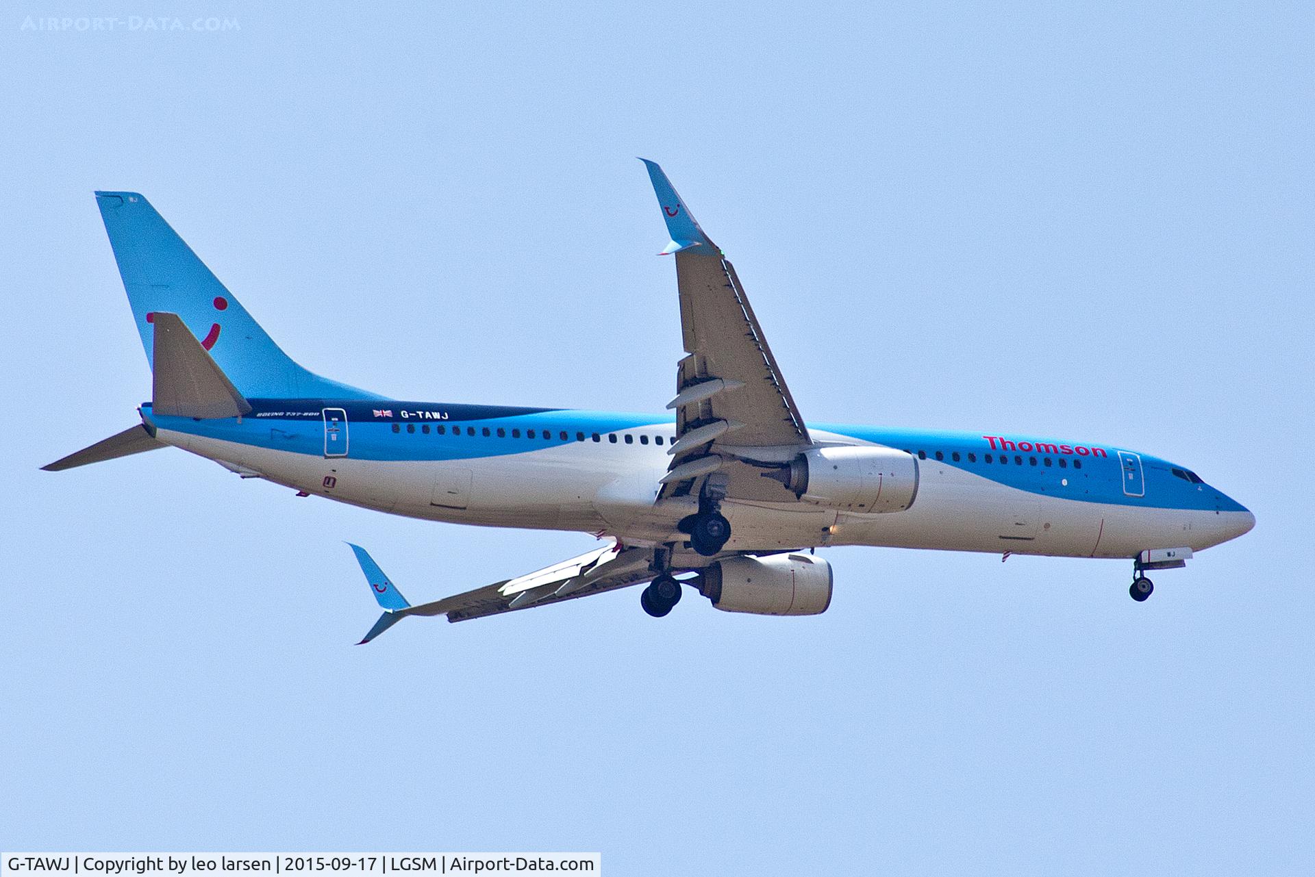 G-TAWJ, 2012 Boeing 737-8K5 C/N 38108, Samos Greece 17.9.15
