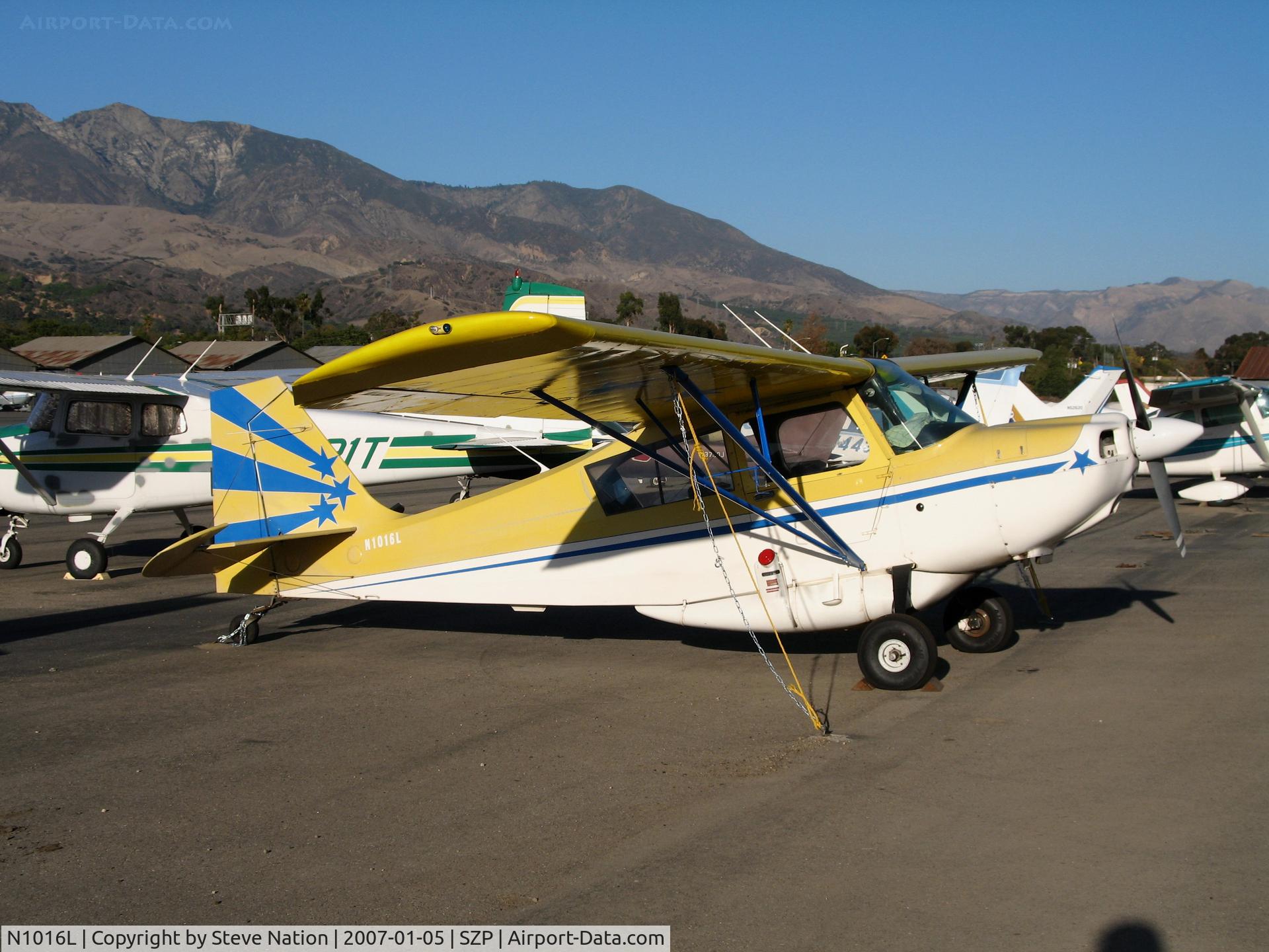 N1016L, 1973 Bellanca 7ECA Citabria Citabria C/N 912-73, 1973 Bellanca 7ECA with belly pack @ Santa Paula Airport, CA