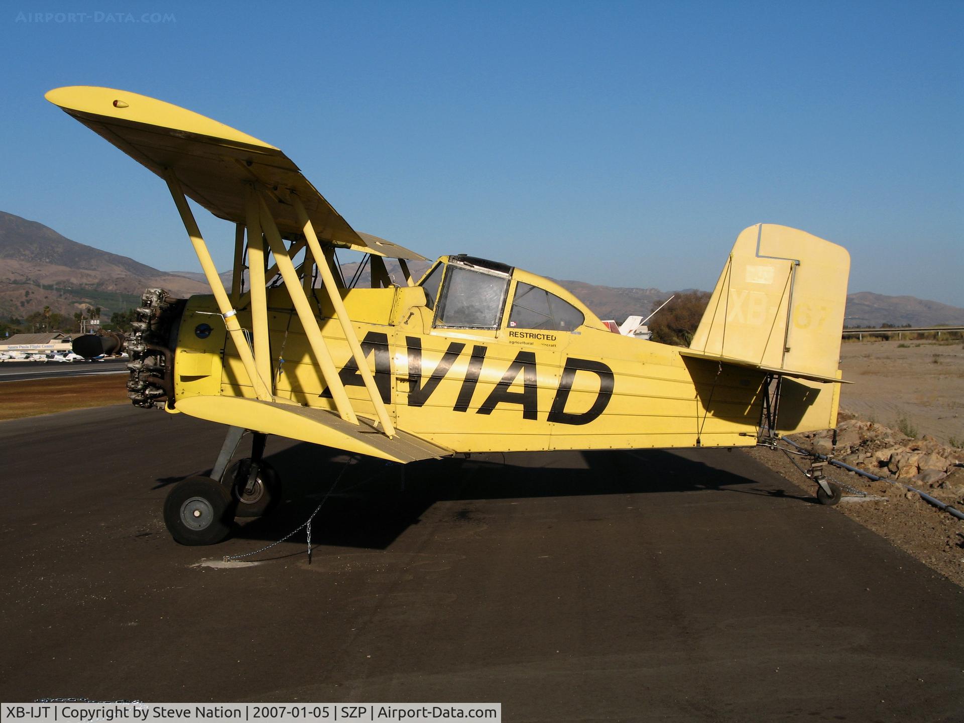 XB-IJT, 1972 Schweizer G-164A Ag-Cat C/N 999, AVIAD Grumman G-164A @ Santa Paula Airport, CA (became N7867 - used for aerial advertising and banner towing)