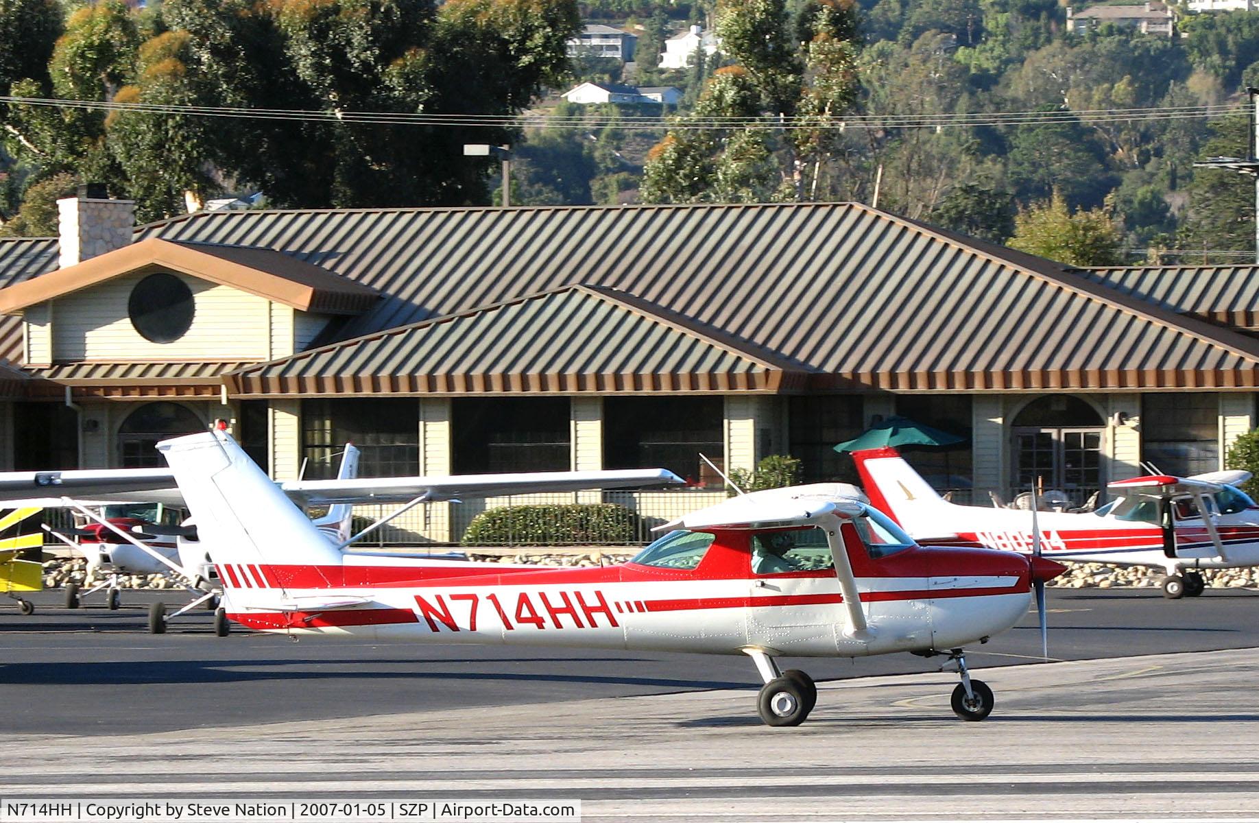 N714HH, 1977 Cessna 150M C/N 15079185, 1977 Cessna 150M taxiing @ Santa Paula Airport, CA