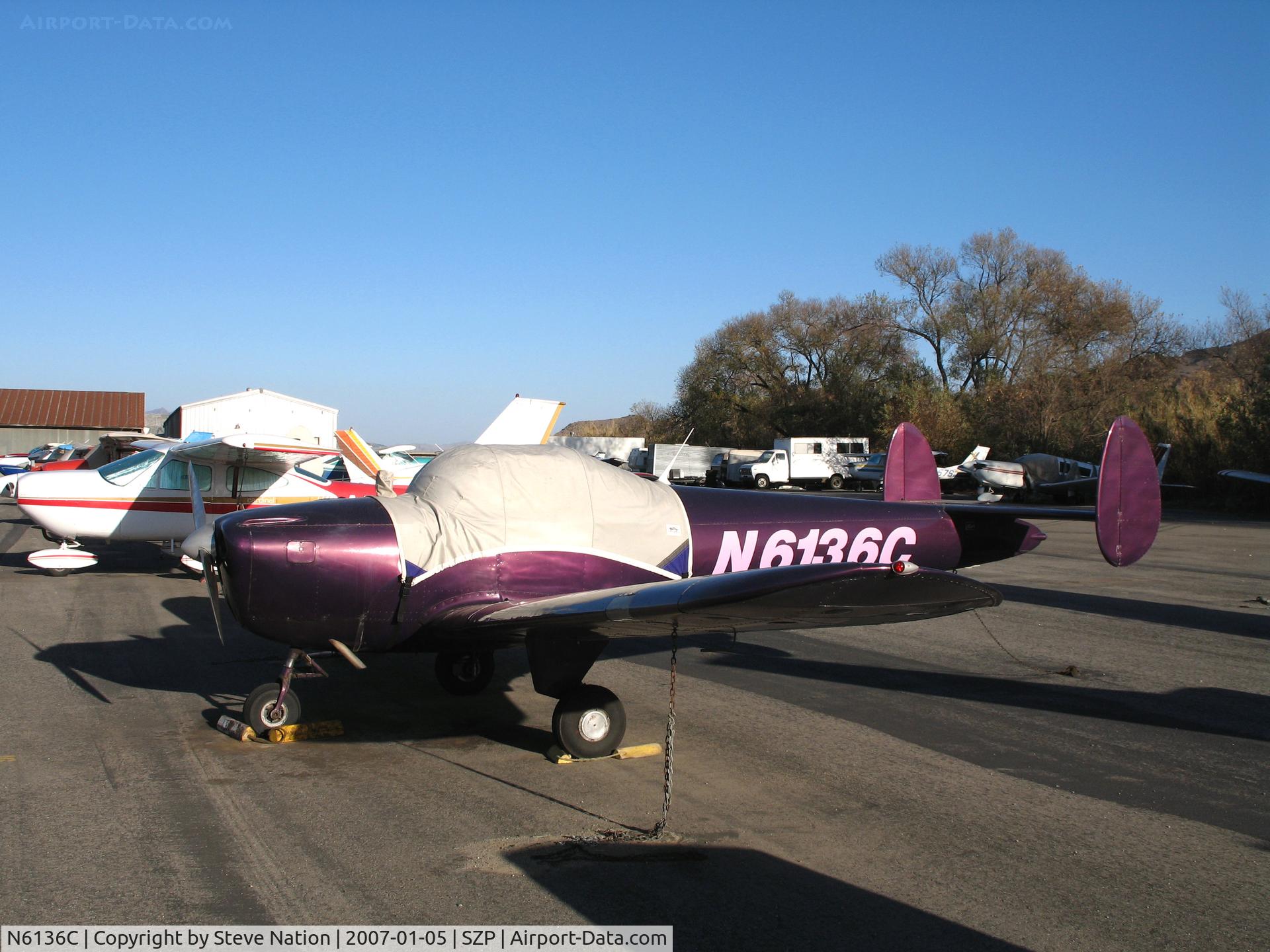 N6136C, 1956 Forney F-1 C/N 5607, 1956 Forney F-1 with cockpit cover @ Santa Paula Airport, CA